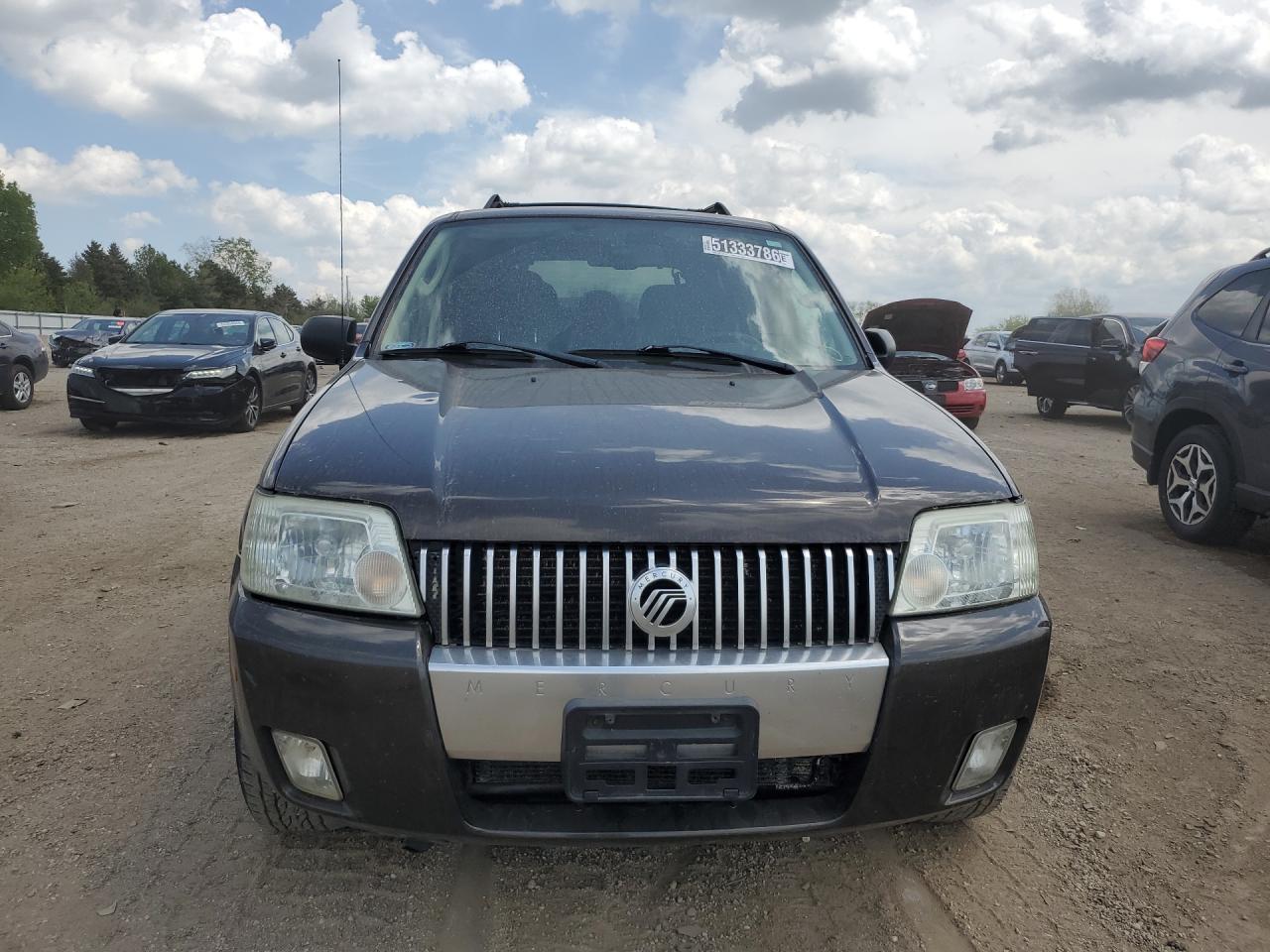 2007 Mercury Mariner Luxury Gray vin: 4M2CU81177KJ04100 Damage: Hood, Dent(S) W/ Paint Dmg, 4 To 5 Inches