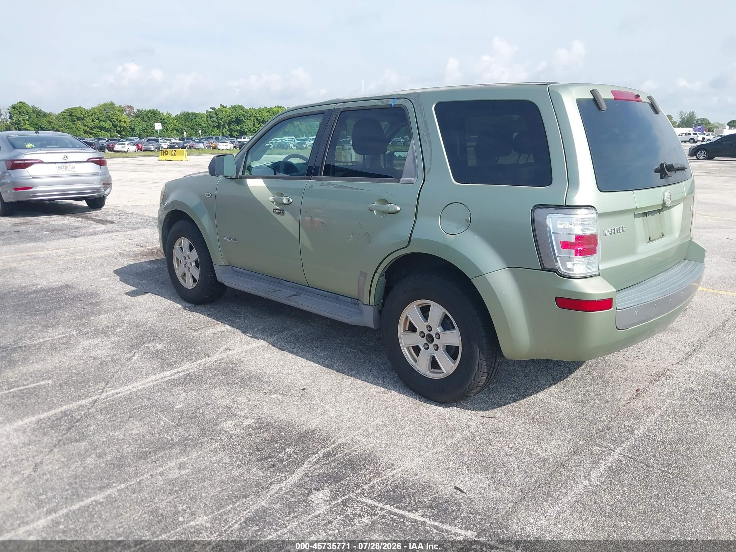2008 Mercury Mariner V6 Green vin: 4M2CU81178KJ03496