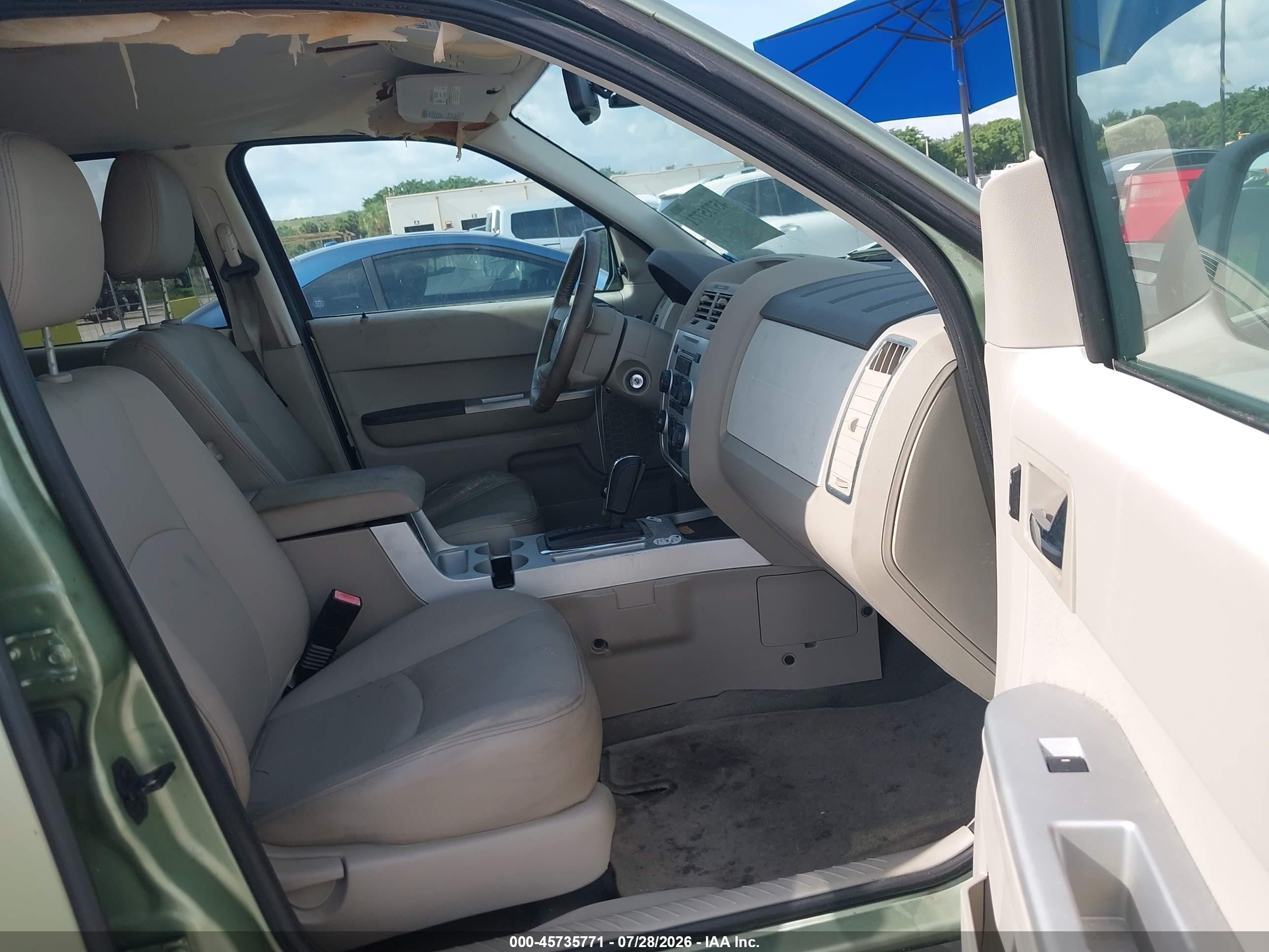 2008 Mercury Mariner V6 Green vin: 4M2CU81178KJ03496
