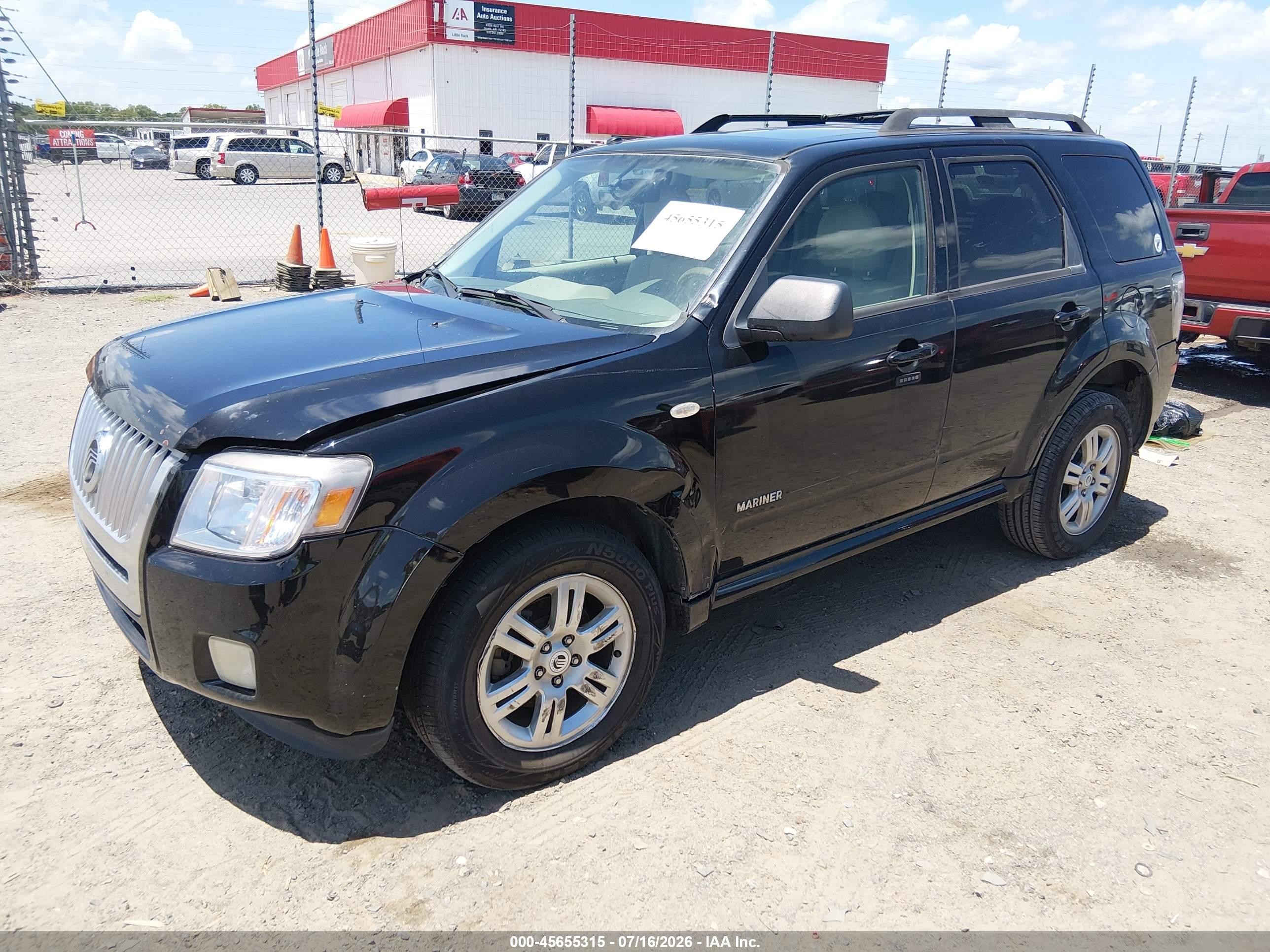 2008 Mercury Mariner V6 Black vin: 4M2CU81178KJ13879