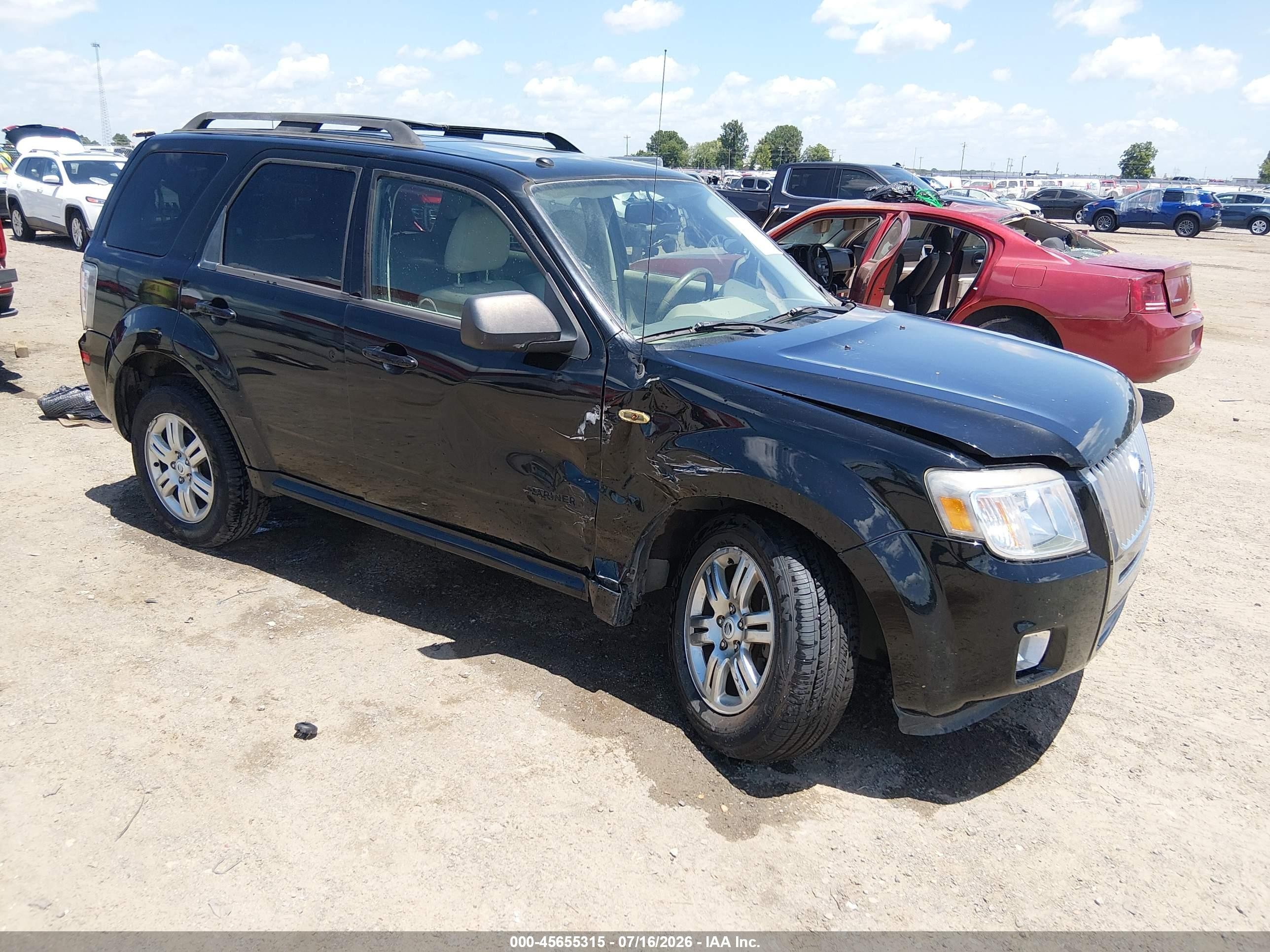 2008 Mercury Mariner V6 Black vin: 4M2CU81178KJ13879