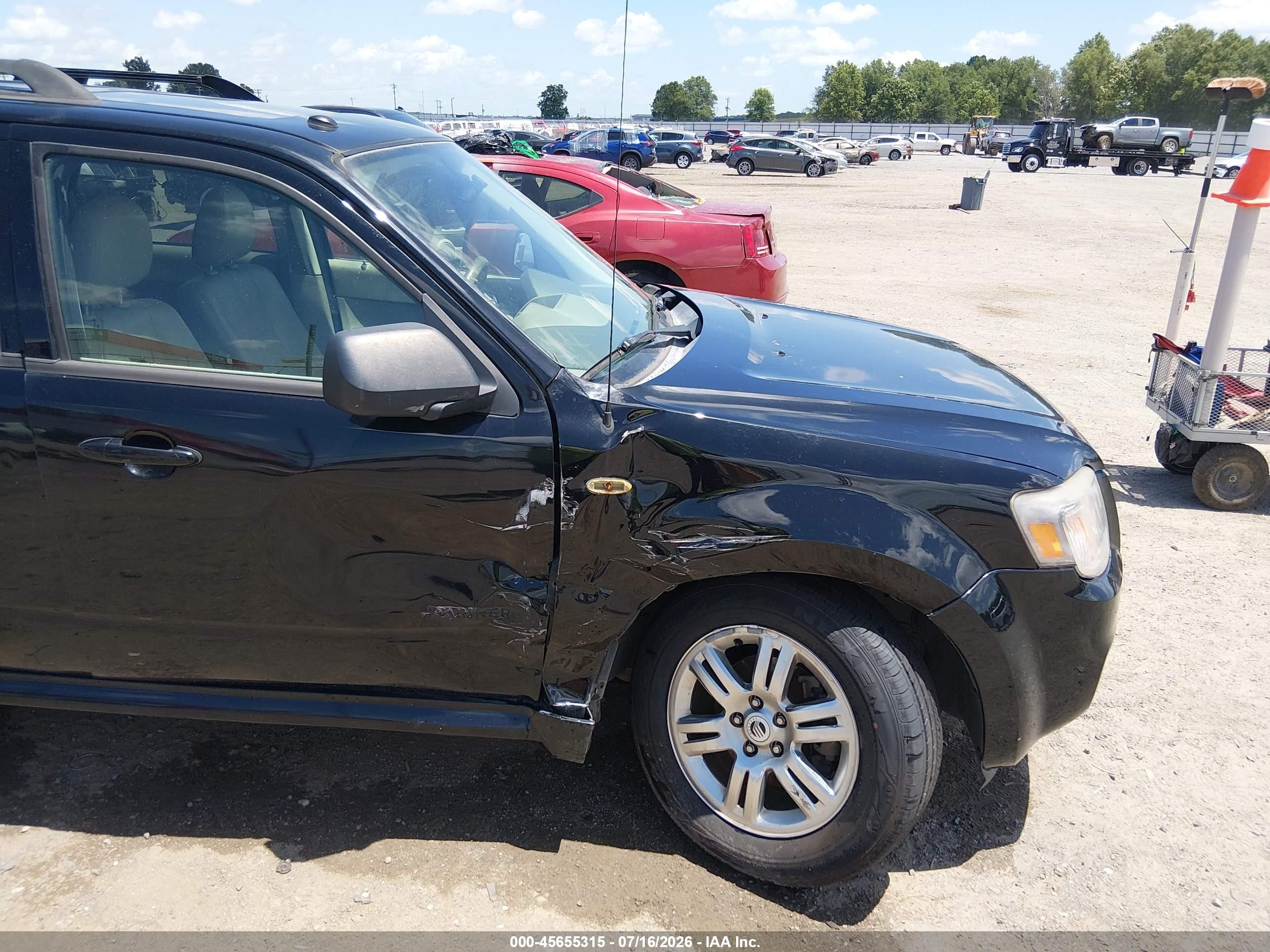 2008 Mercury Mariner V6 Black vin: 4M2CU81178KJ13879