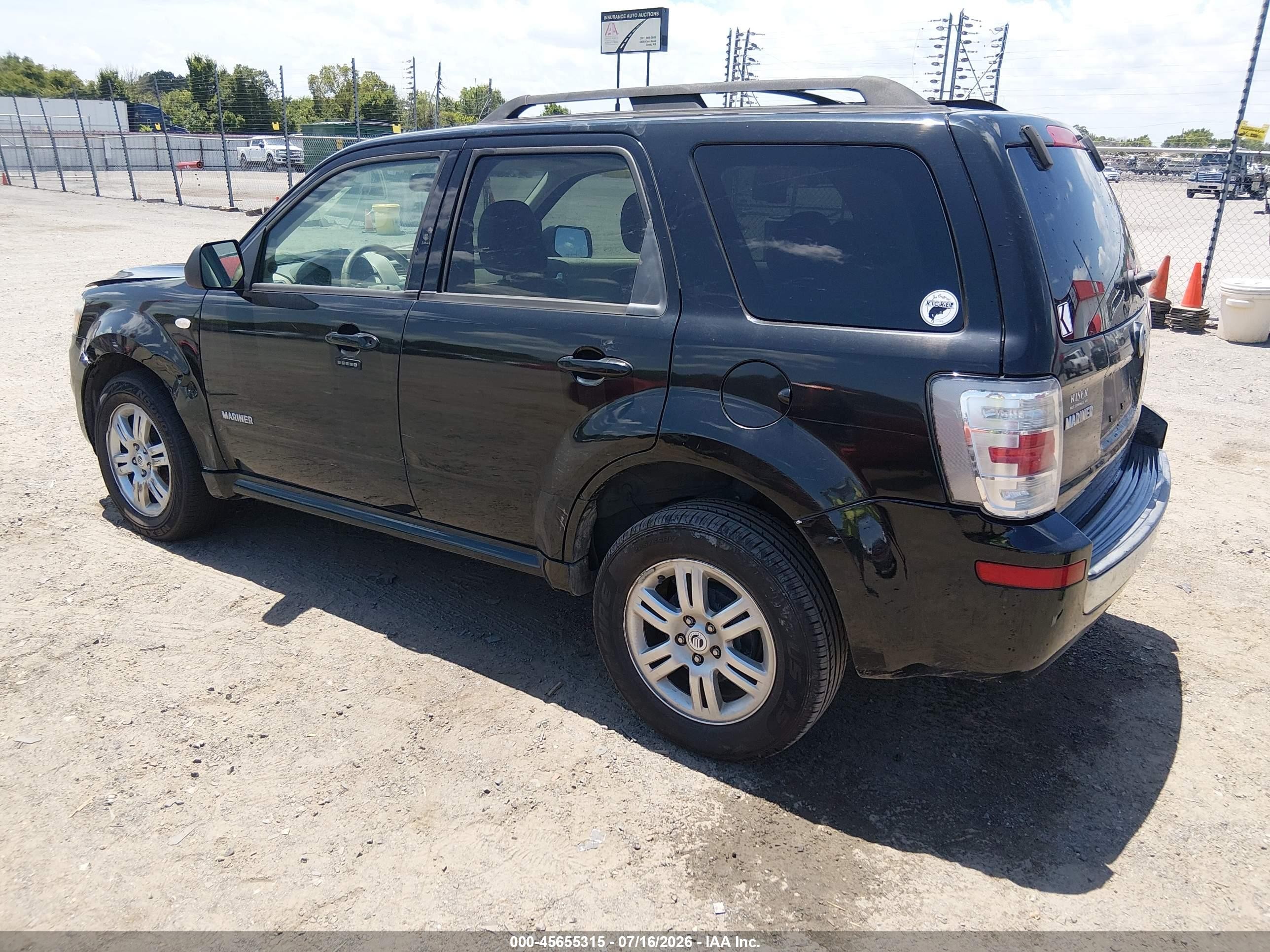 2008 Mercury Mariner V6 Black vin: 4M2CU81178KJ13879