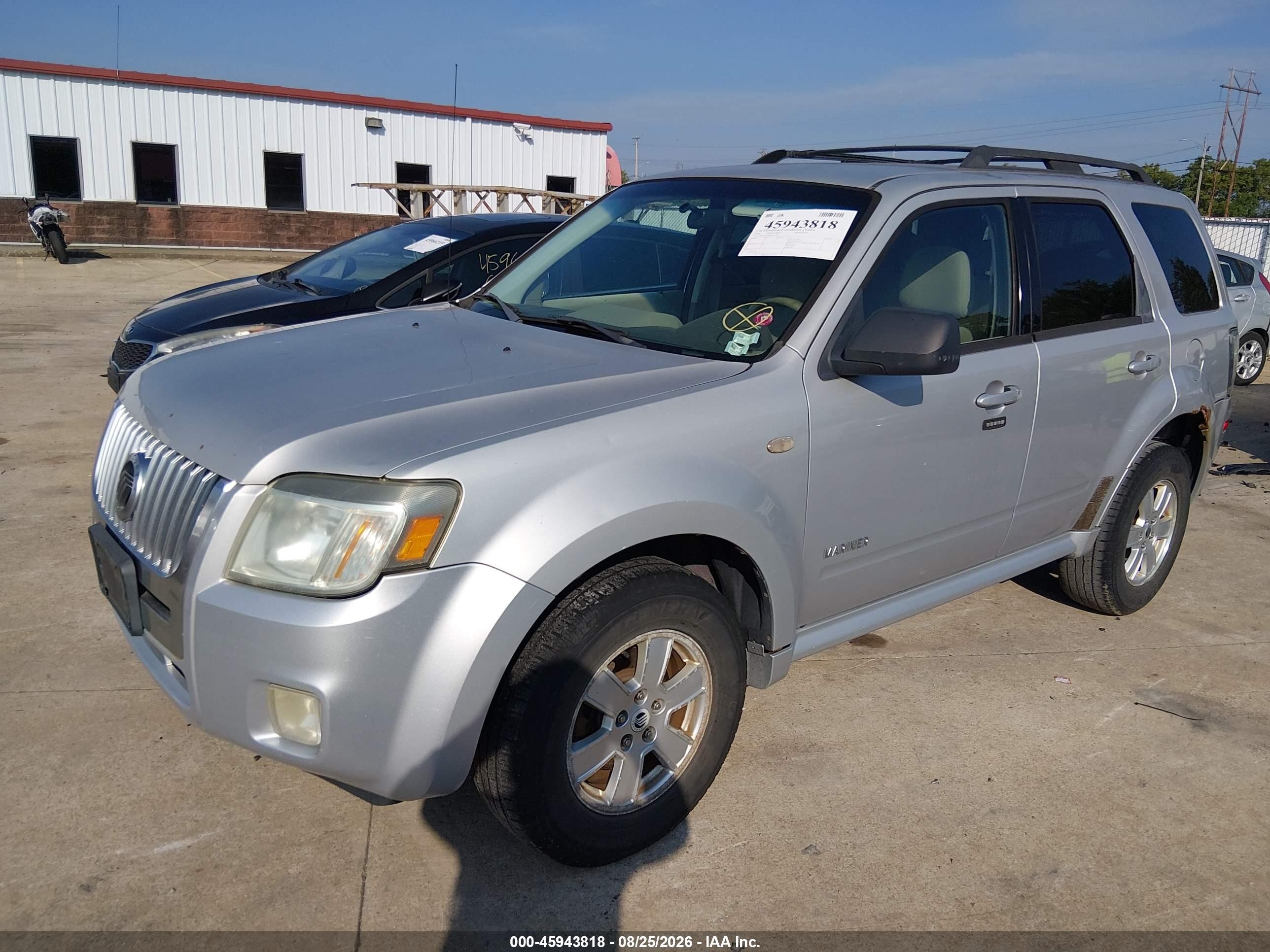 2008 Mercury Mariner V6 Бежевый vin: 4M2CU811X8KJ23466