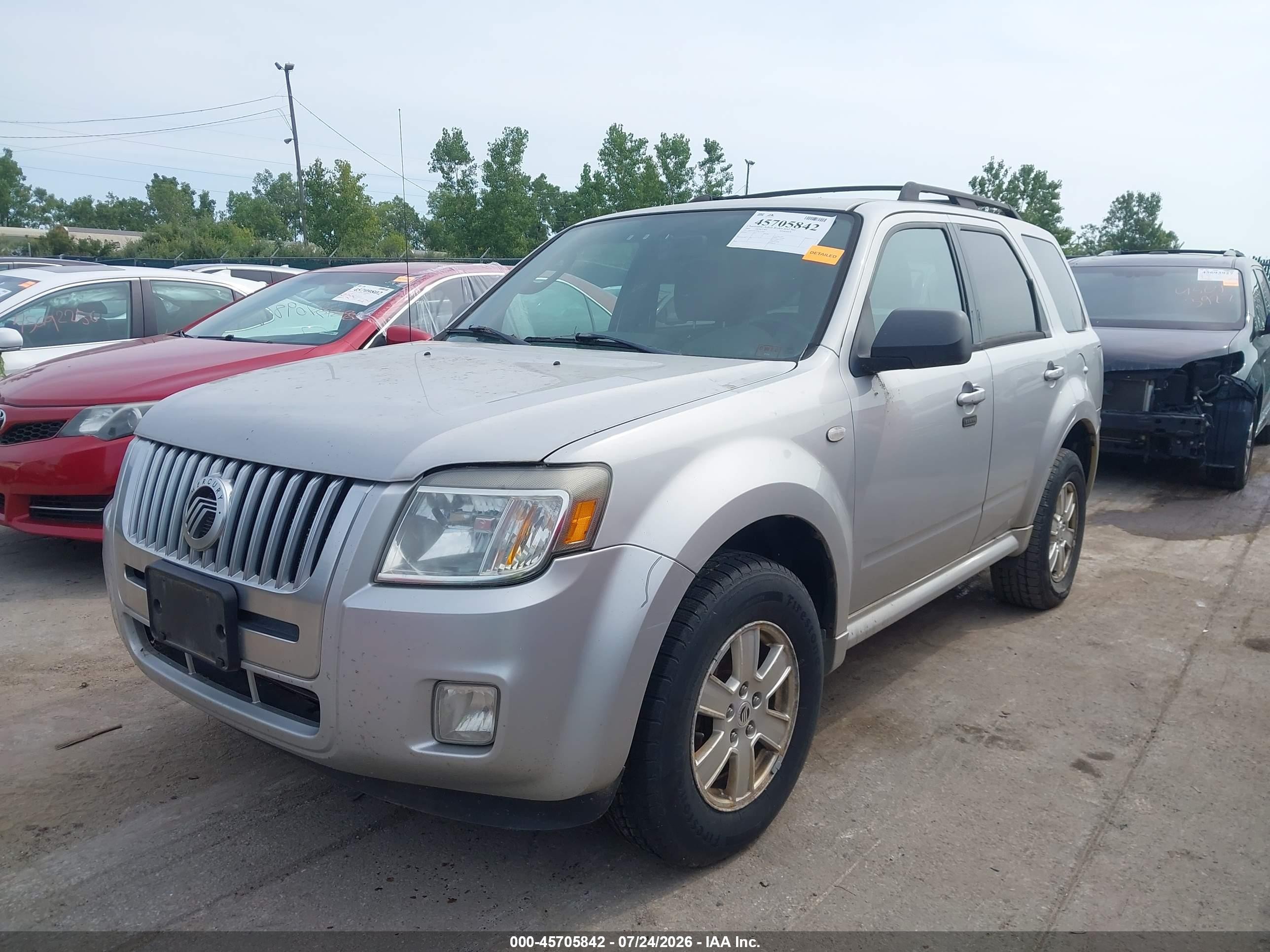 2009 Mercury Mariner I4 Silver vin: 4M2CU81709KJ12160