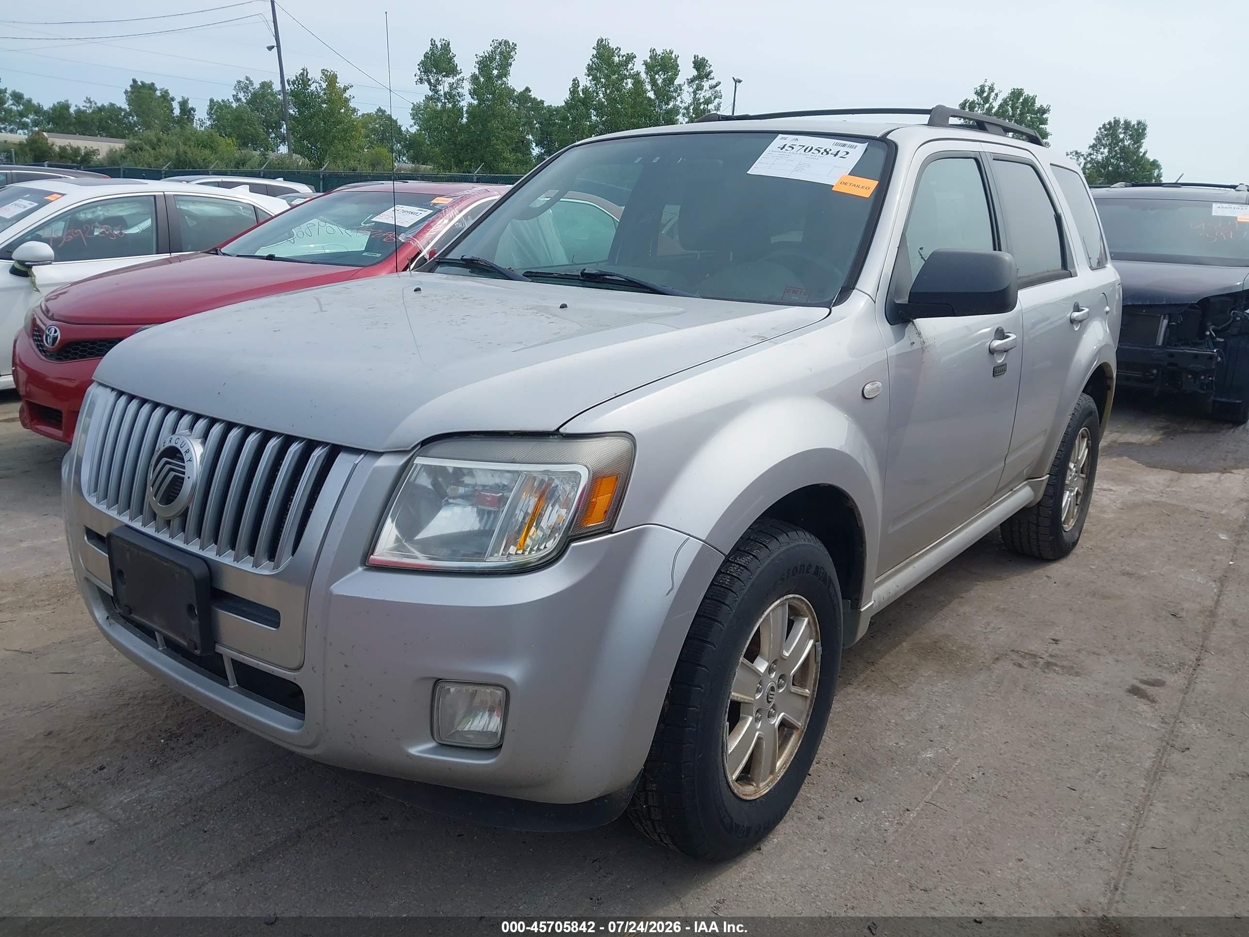 2009 Mercury Mariner I4 Silver vin: 4M2CU81709KJ12160