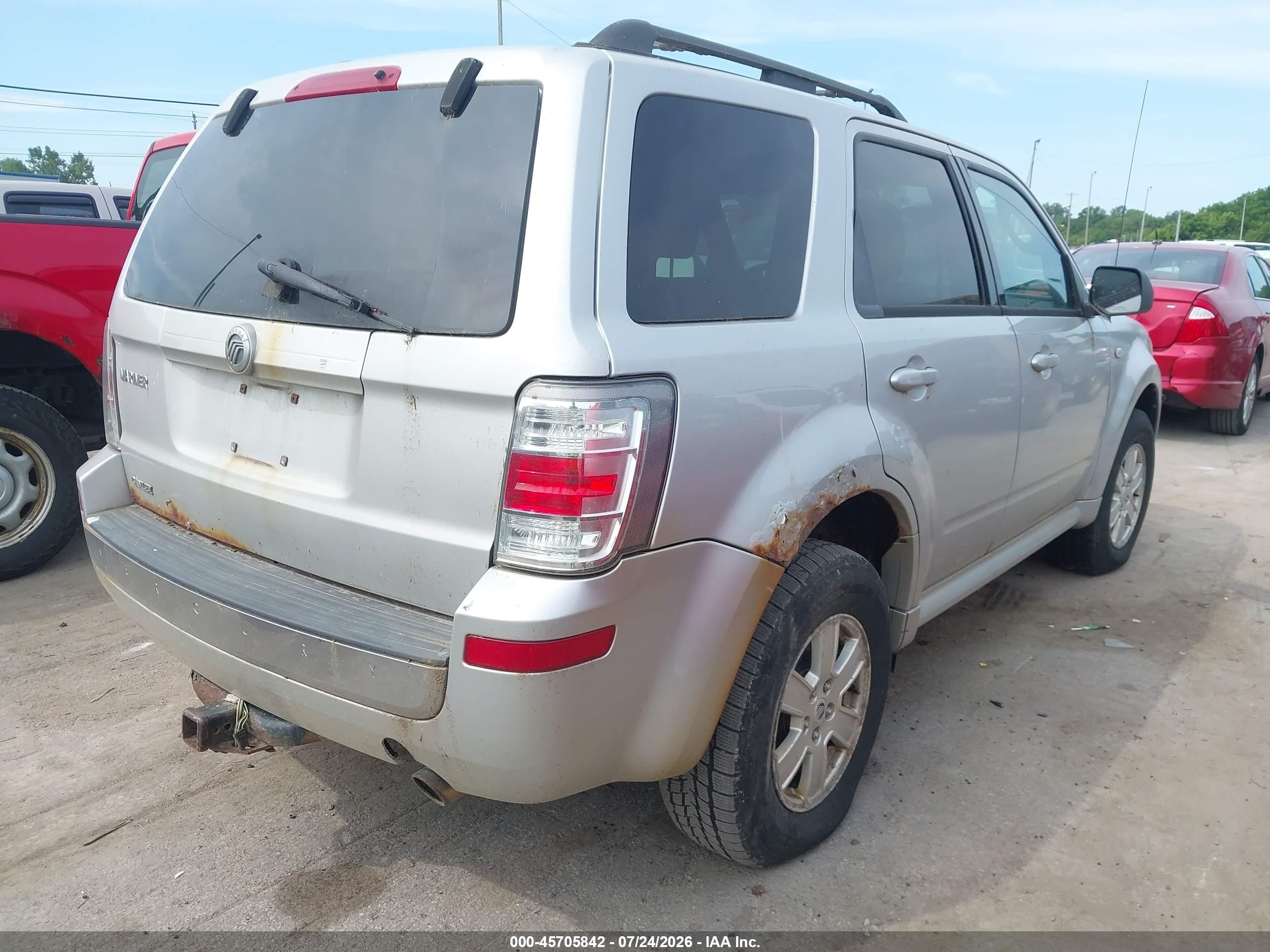 2009 Mercury Mariner I4 Silver vin: 4M2CU81709KJ12160