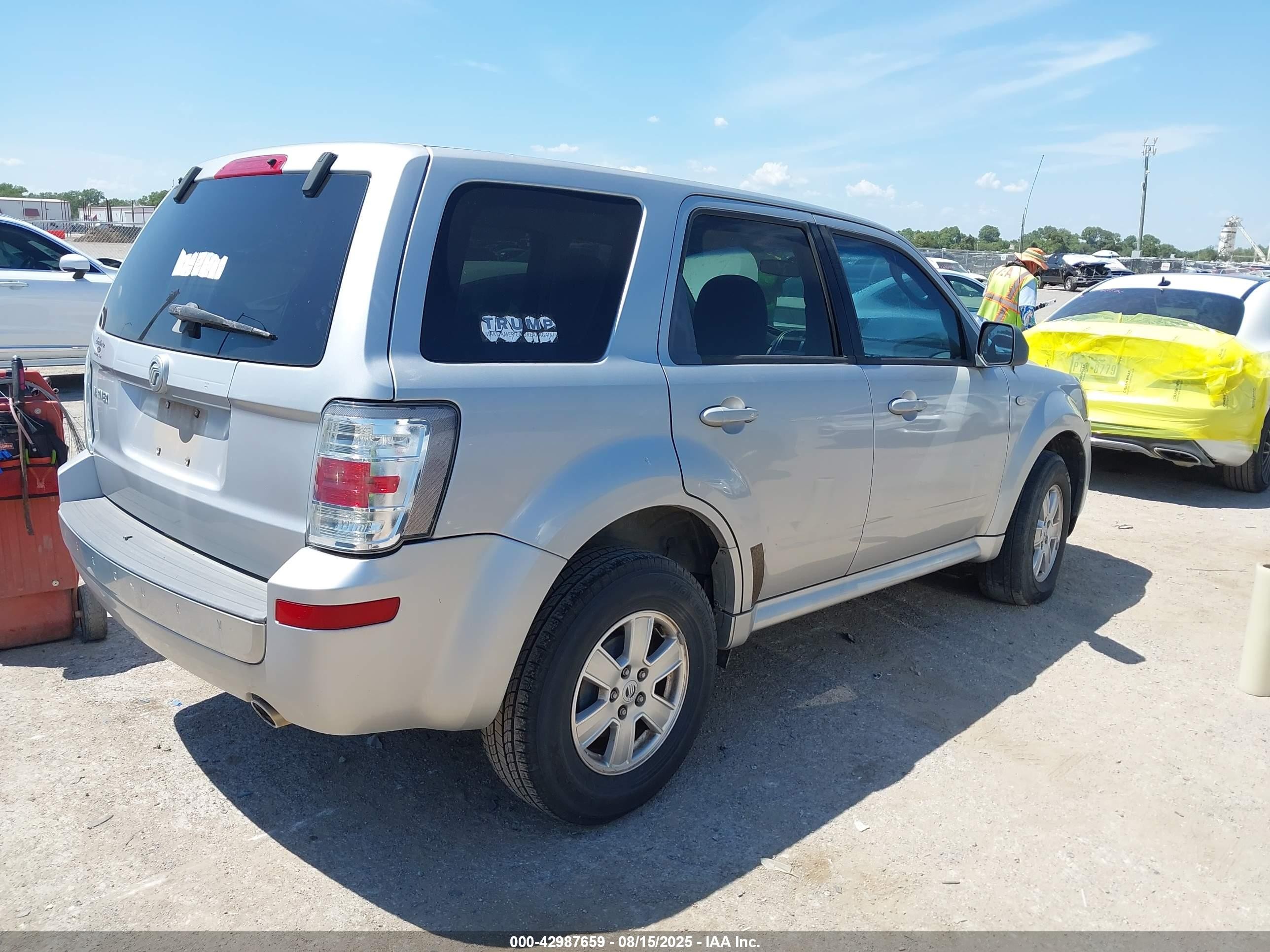 2009 Mercury Mariner I4 Silver vin: 4M2CU81729KJ19921