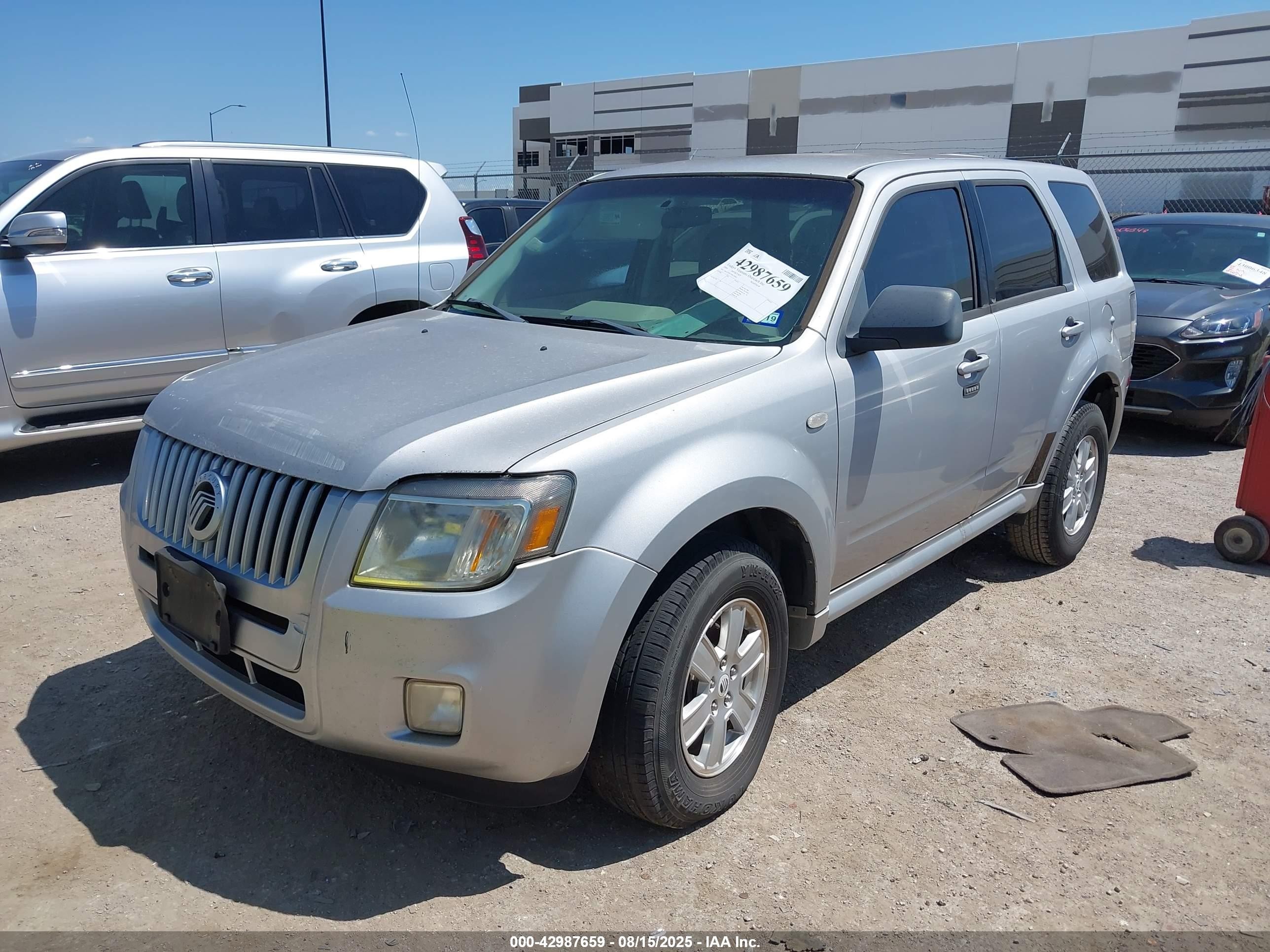 2009 Mercury Mariner I4 Silver vin: 4M2CU81729KJ19921