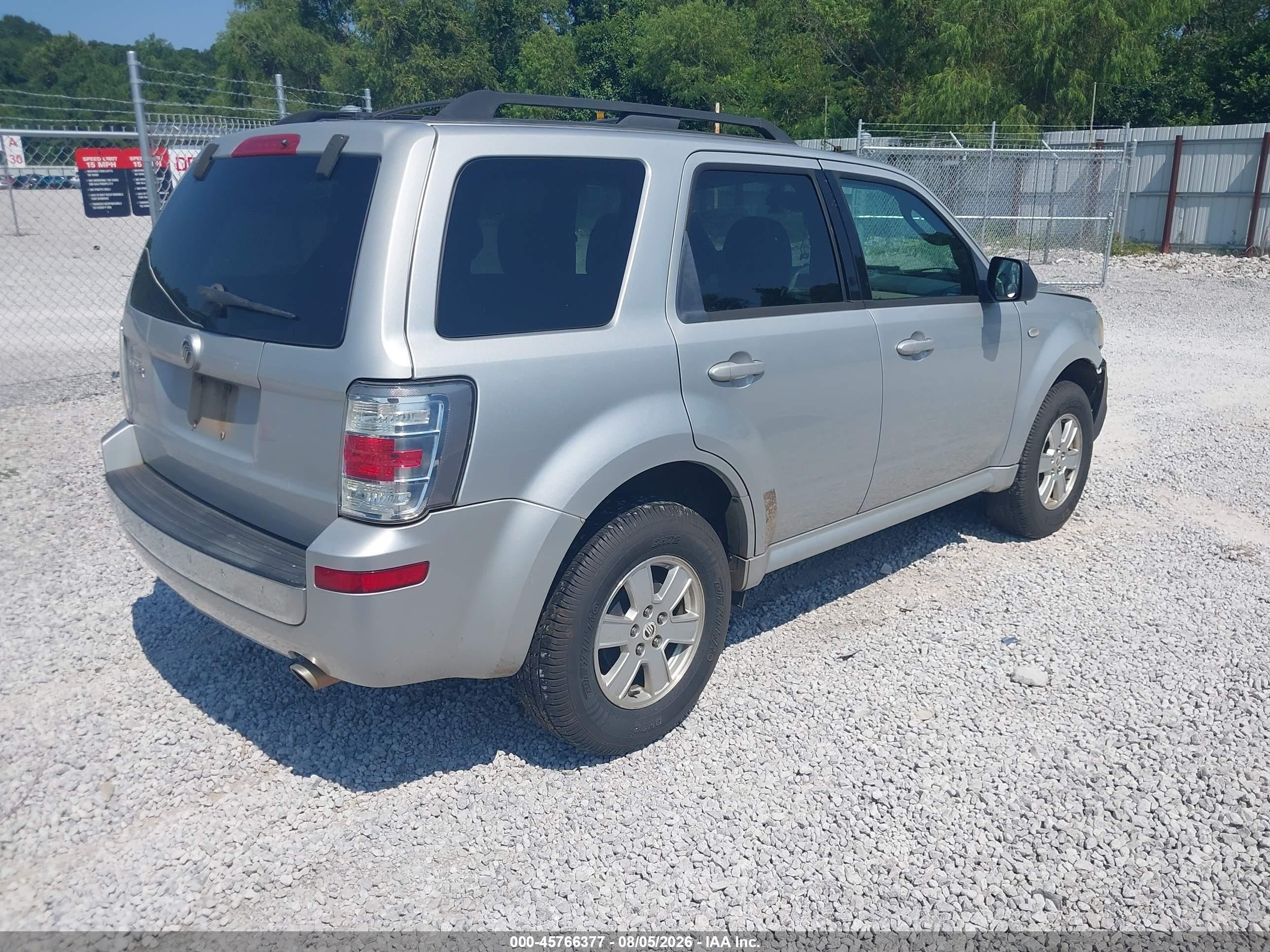 2009 Mercury Mariner I4 Silver vin: 4M2CU81749KJ17409