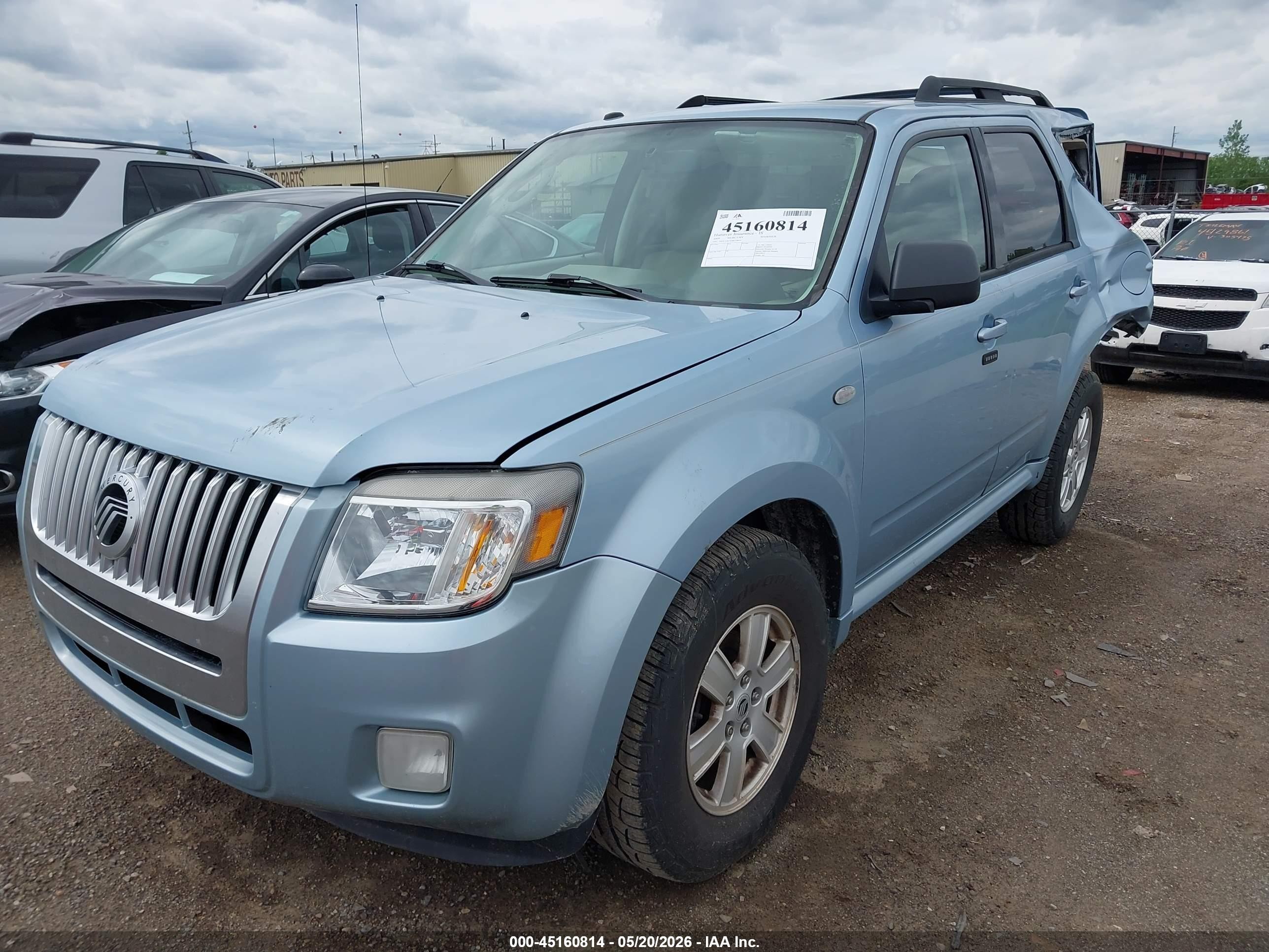 2009 Mercury Mariner I4 Light Blue vin: 4M2CU81759KJ18049