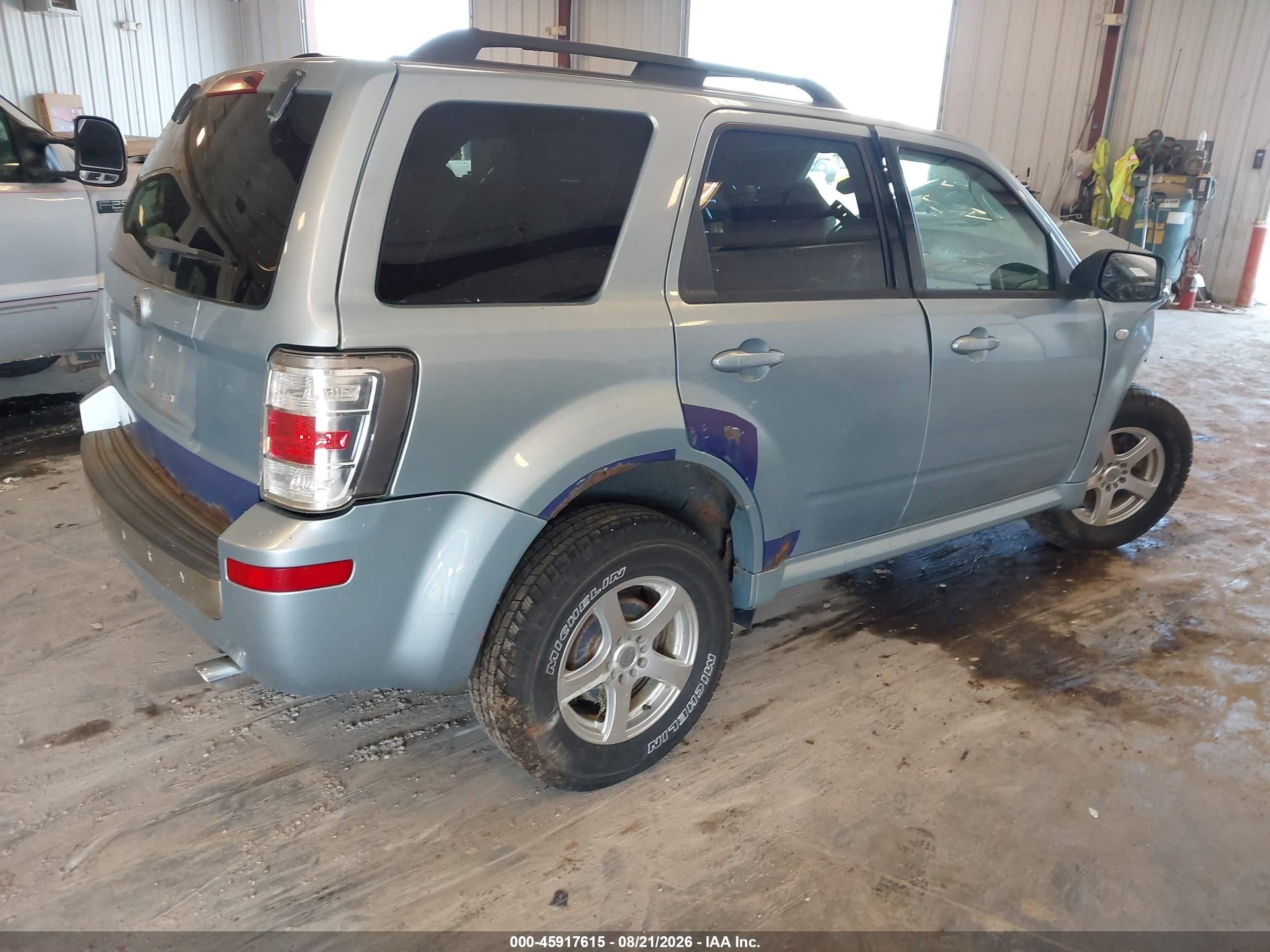 2009 Mercury Mariner I4 Light Blue vin: 4M2CU81779KJ17145