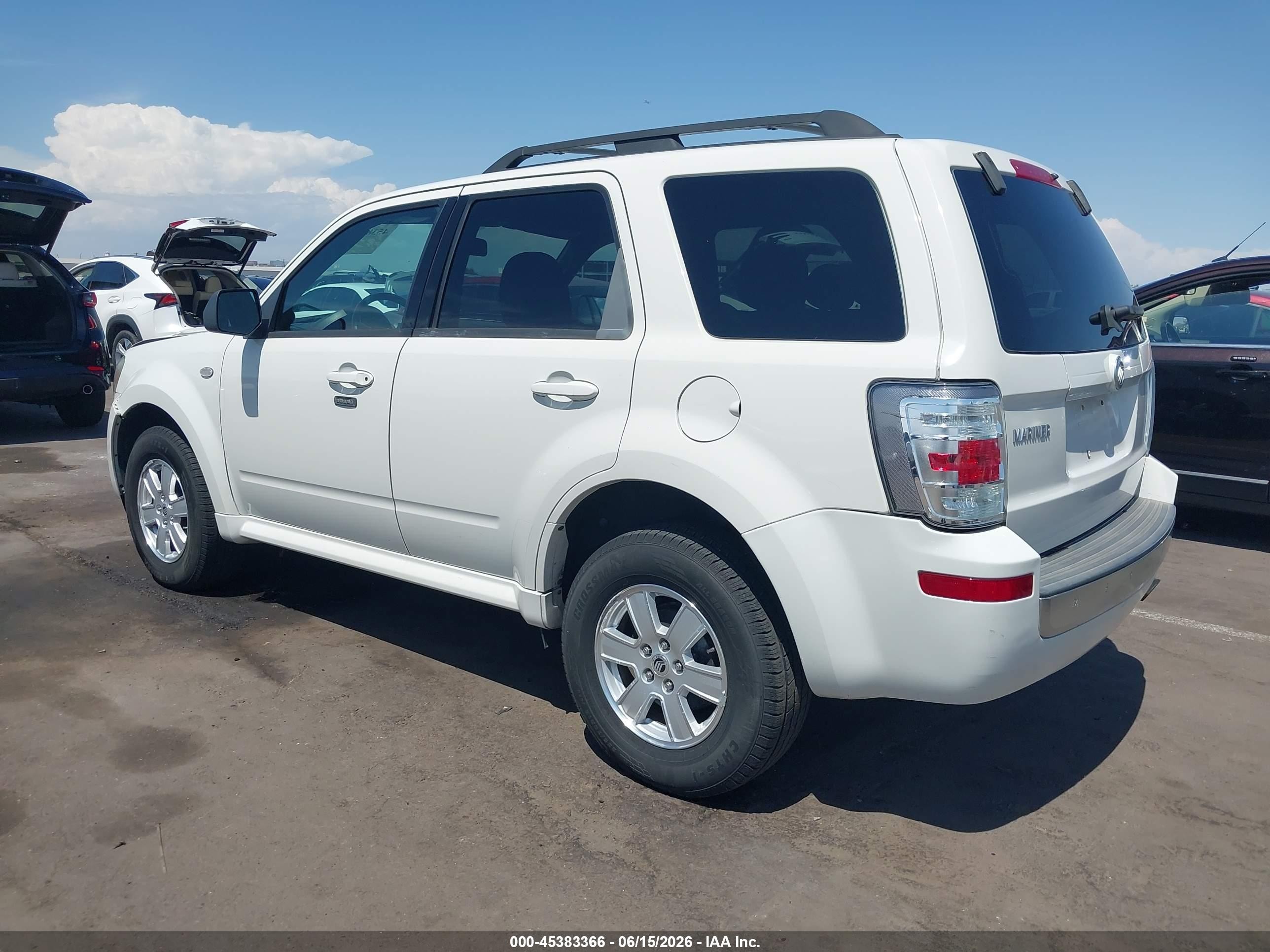 2009 Mercury Mariner V6 White vin: 4M2CU81G39KJ07566