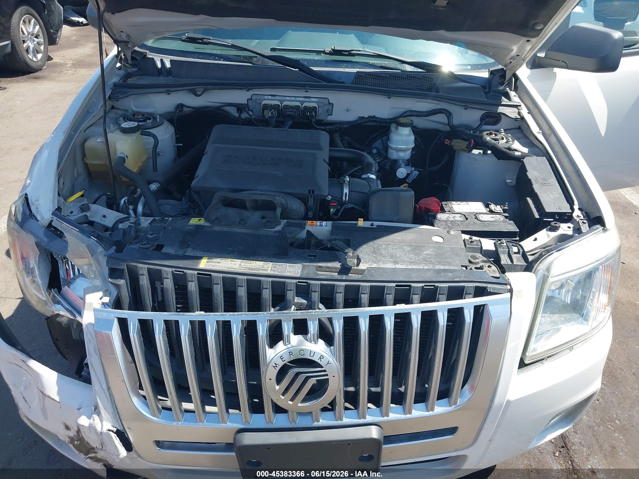 2009 Mercury Mariner V6 White vin: 4M2CU81G39KJ07566