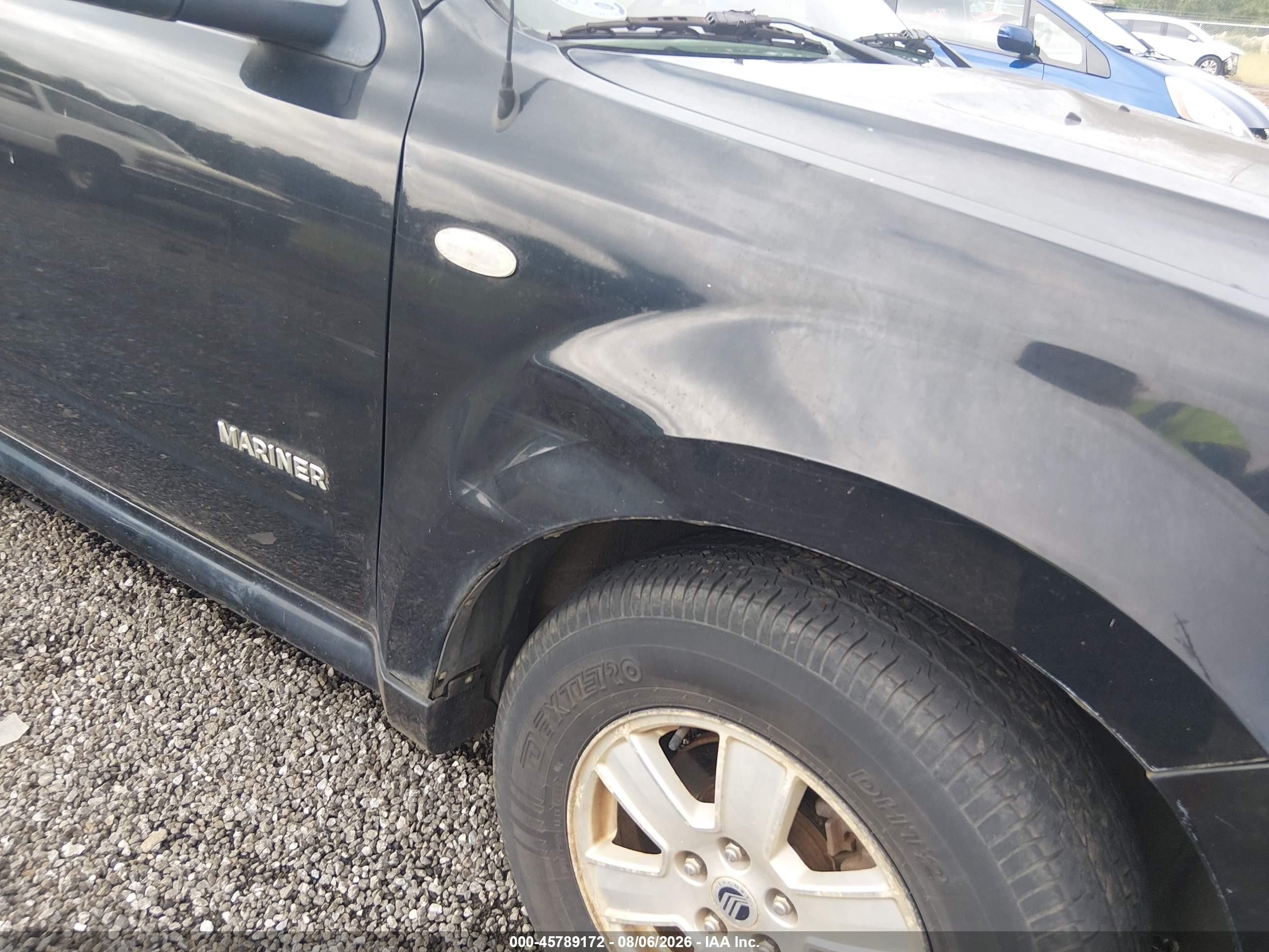 2008 Mercury Mariner I4 Black vin: 4M2CU81Z48KJ25655