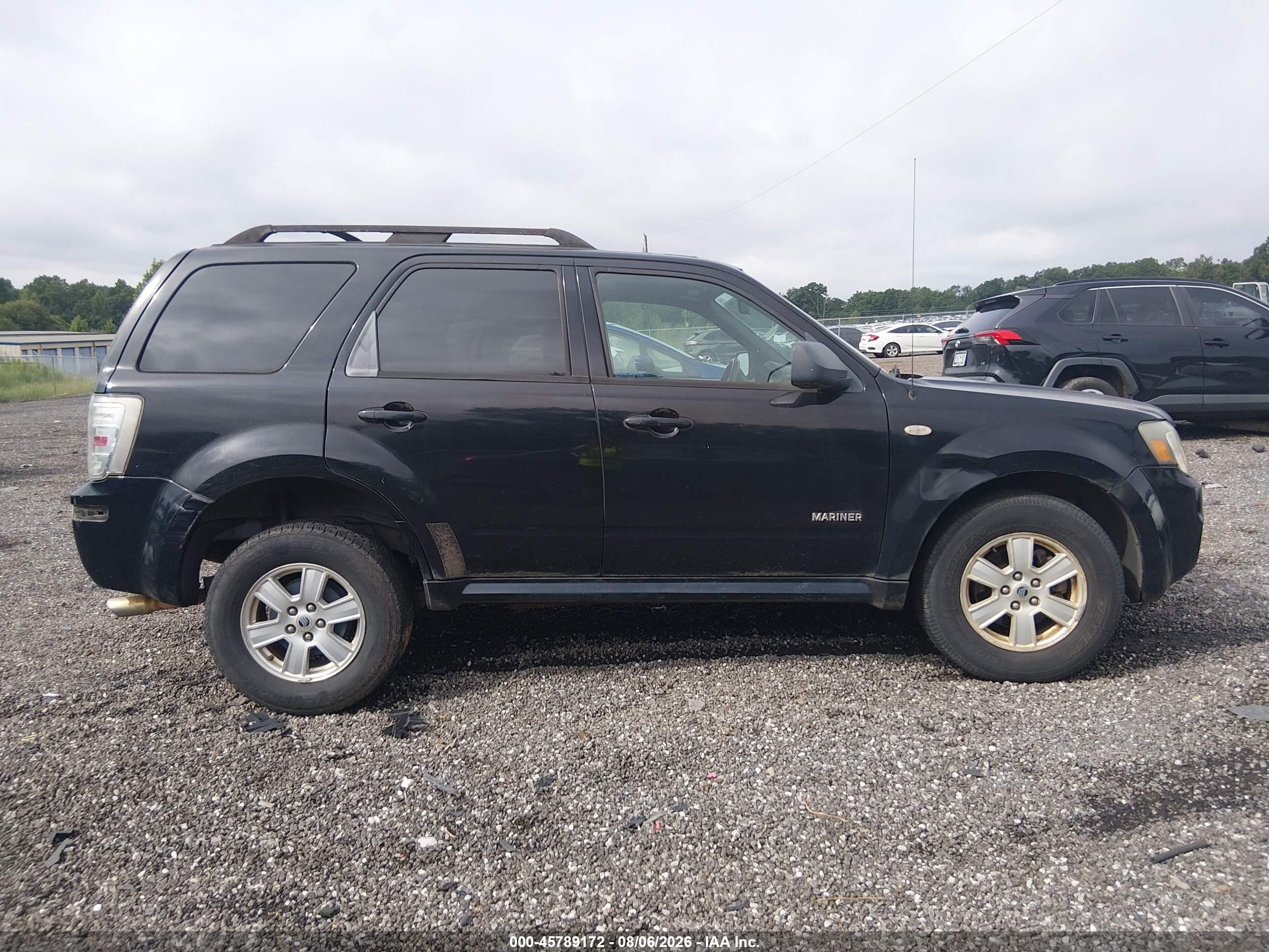 2008 Mercury Mariner I4 Black vin: 4M2CU81Z48KJ25655