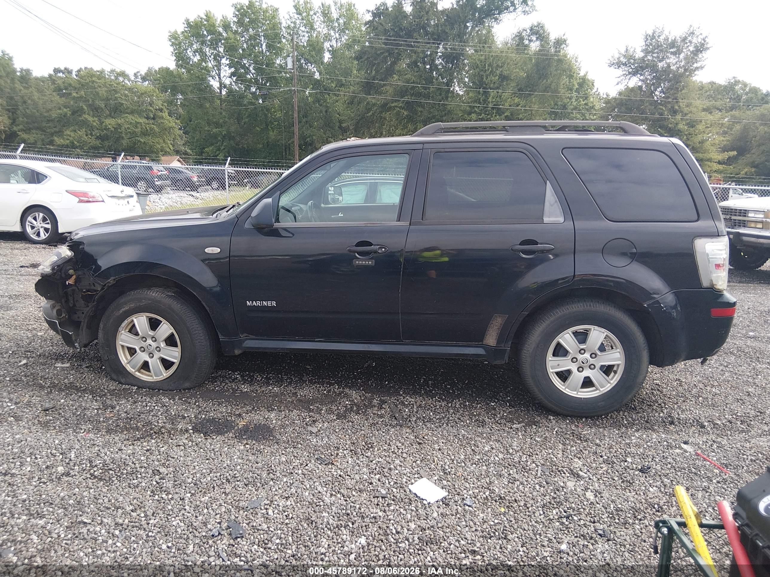 2008 Mercury Mariner I4 Black vin: 4M2CU81Z48KJ25655