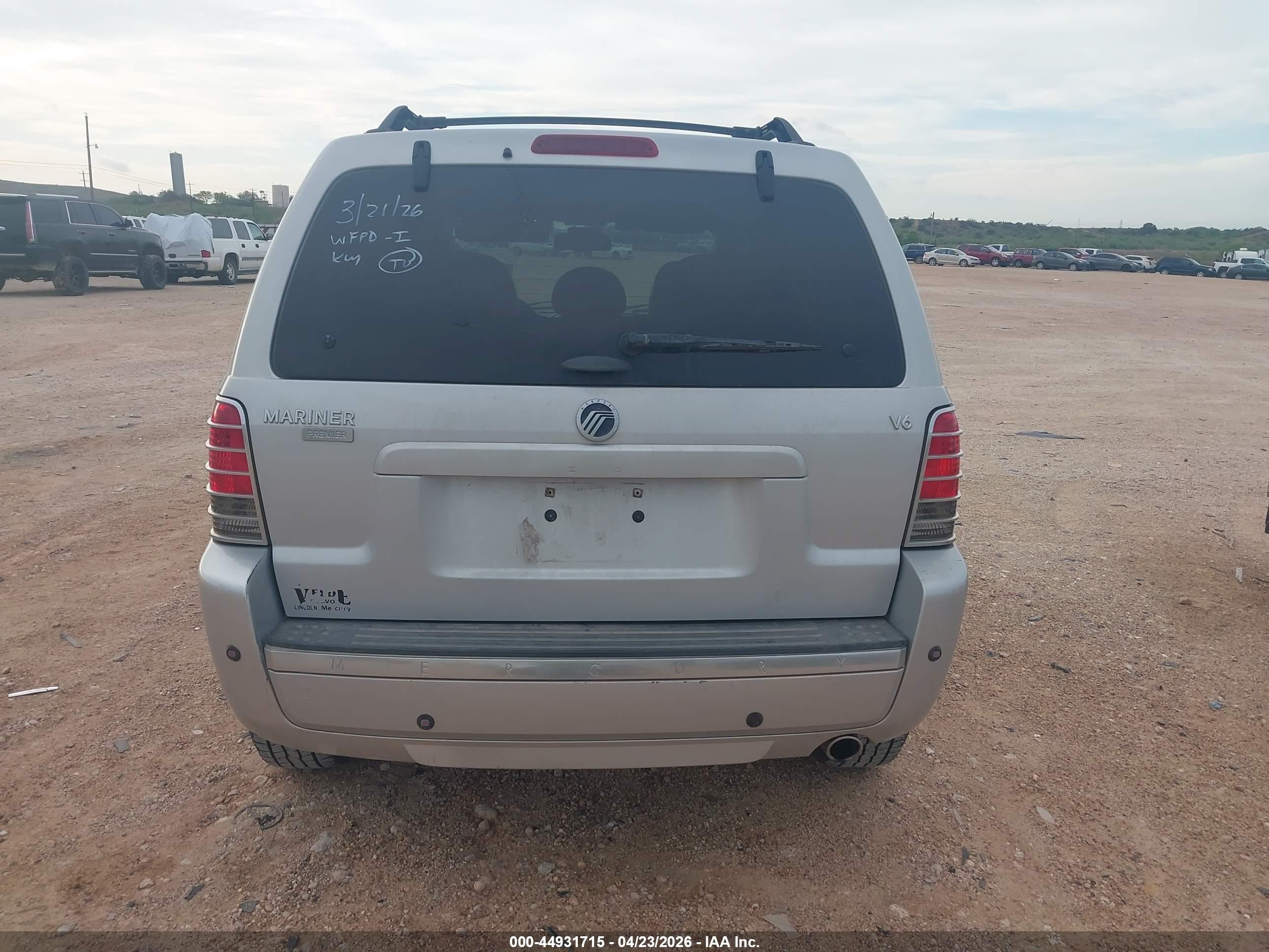 2007 Mercury Mariner Premier Silver vin: 4M2CU87157KJ02059