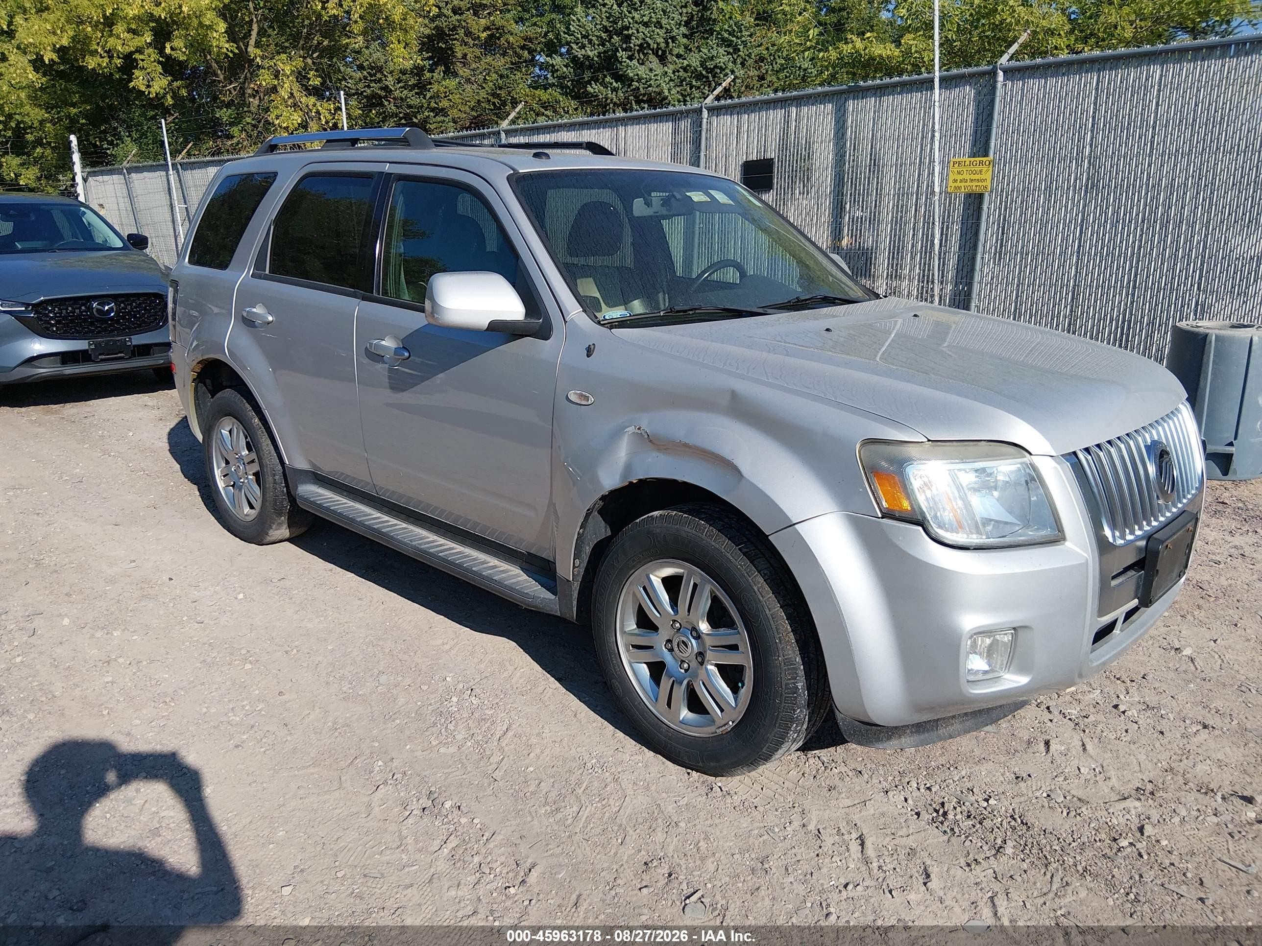 2008 Mercury Mariner Premier Silver vin: 4M2CU87158KJ52784