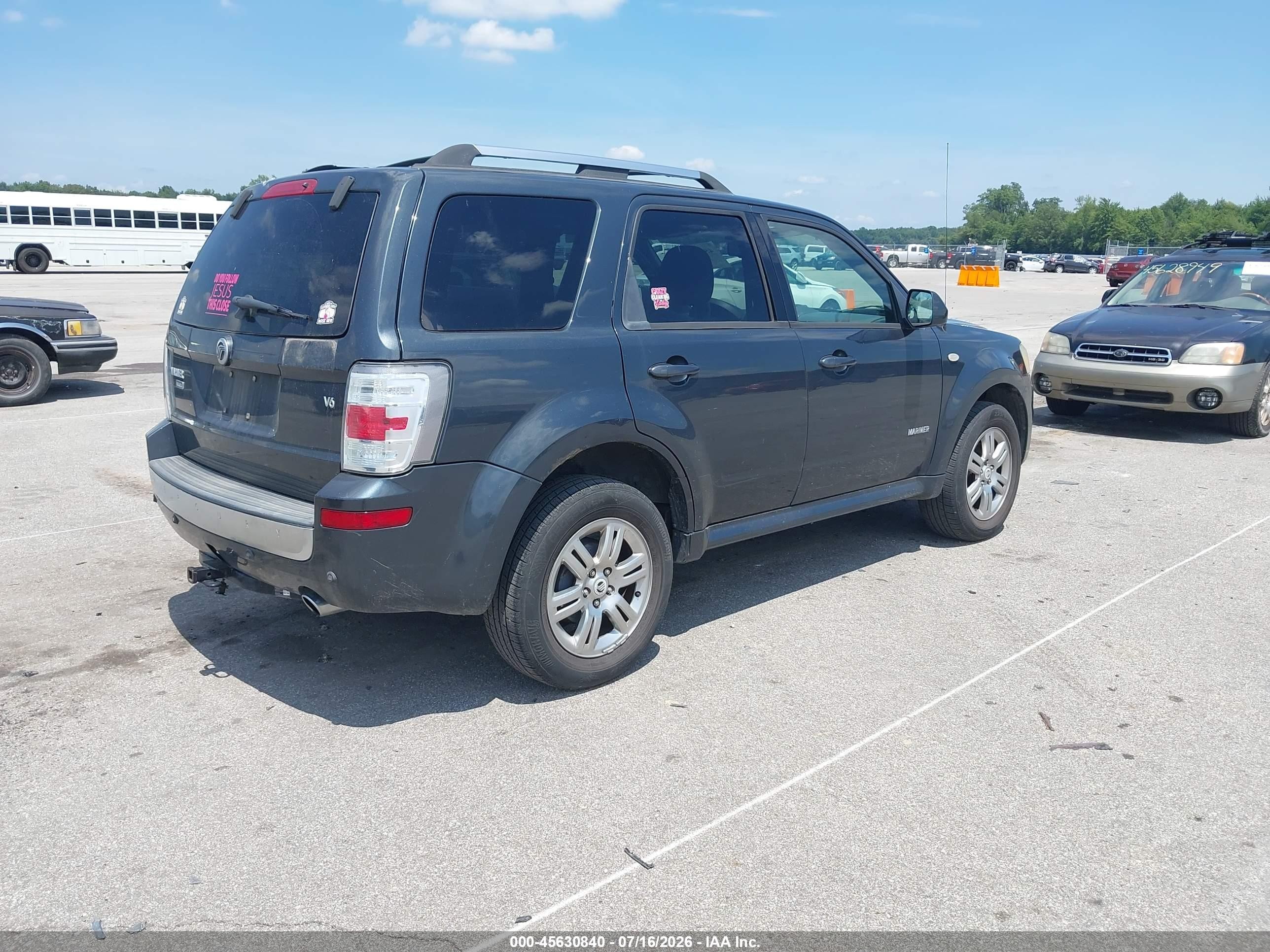 2008 Mercury Mariner Premier Gray vin: 4M2CU87188KJ23019