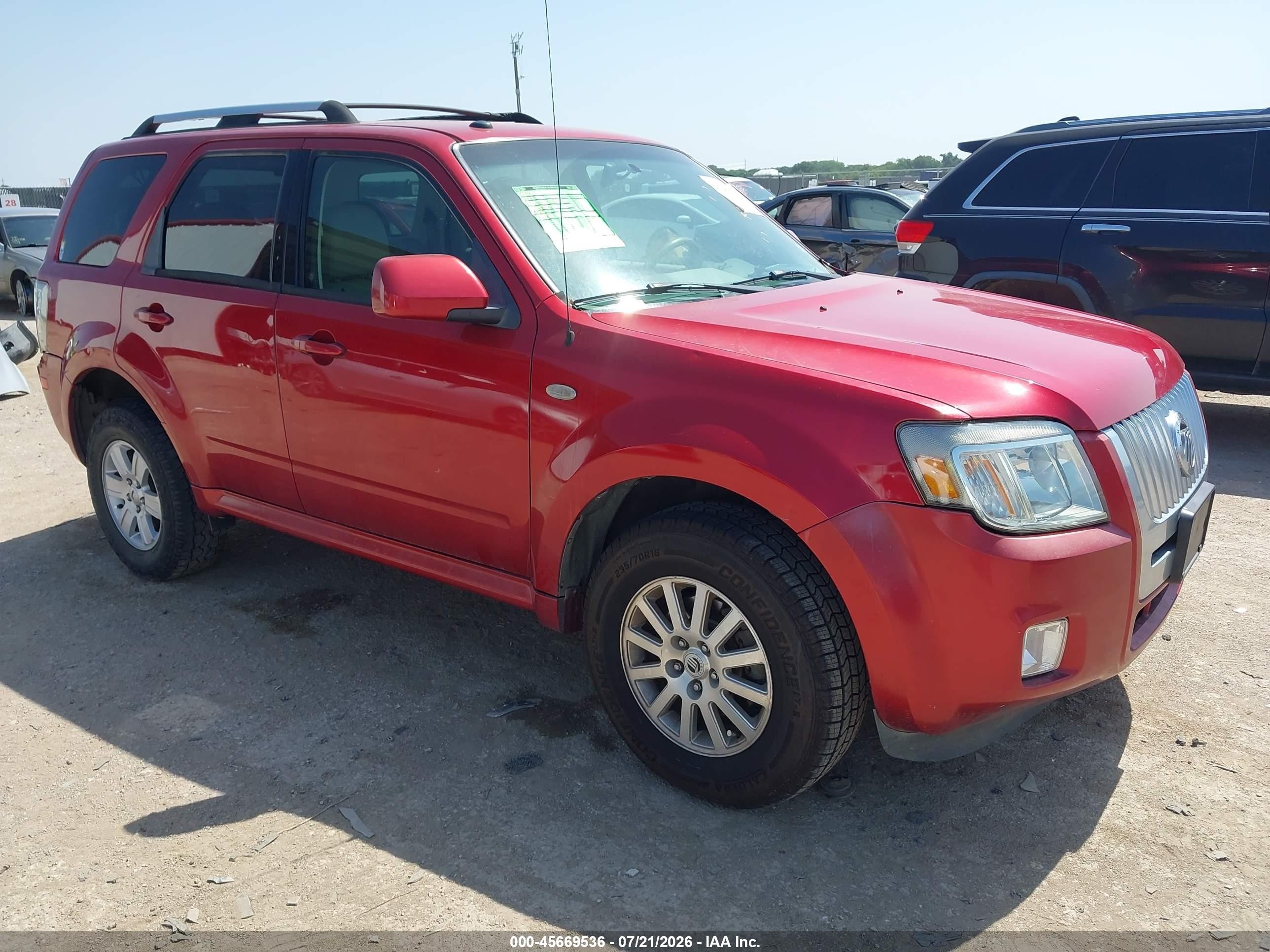 2009 Mercury Mariner Premier Red vin: 4M2CU87729KJ05654