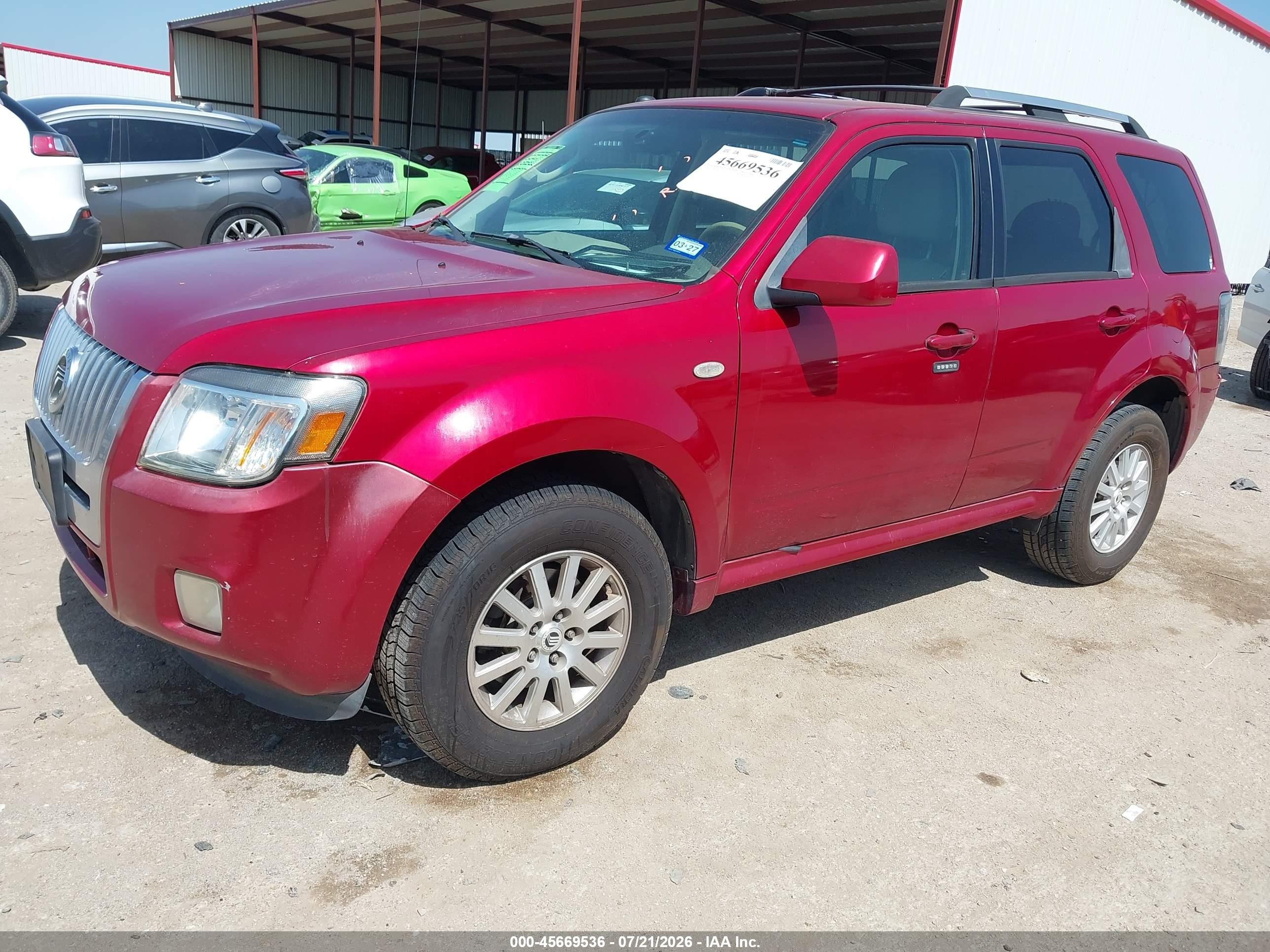 2009 Mercury Mariner Premier Красный vin: 4M2CU87729KJ05654