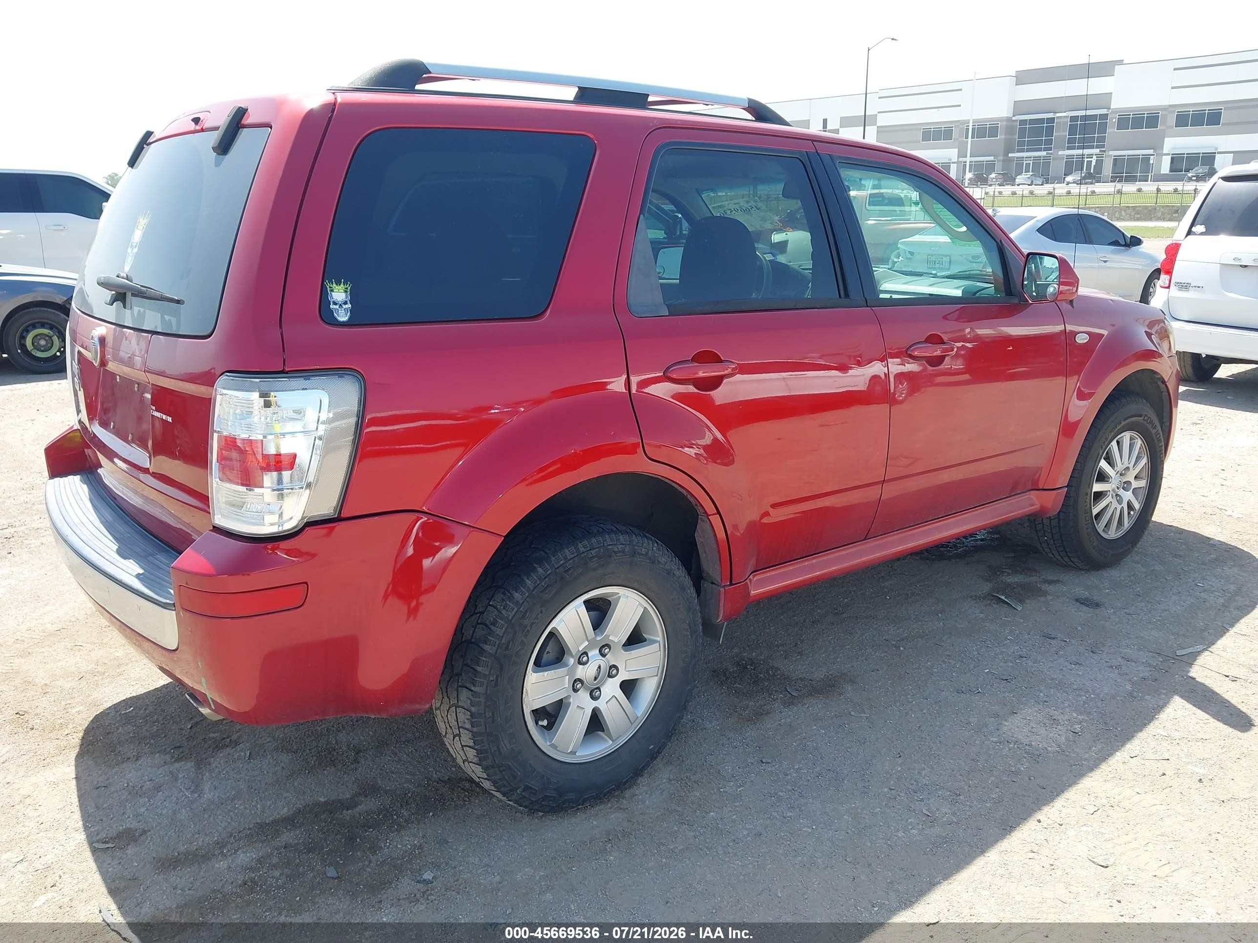 2009 Mercury Mariner Premier Красный vin: 4M2CU87729KJ05654
