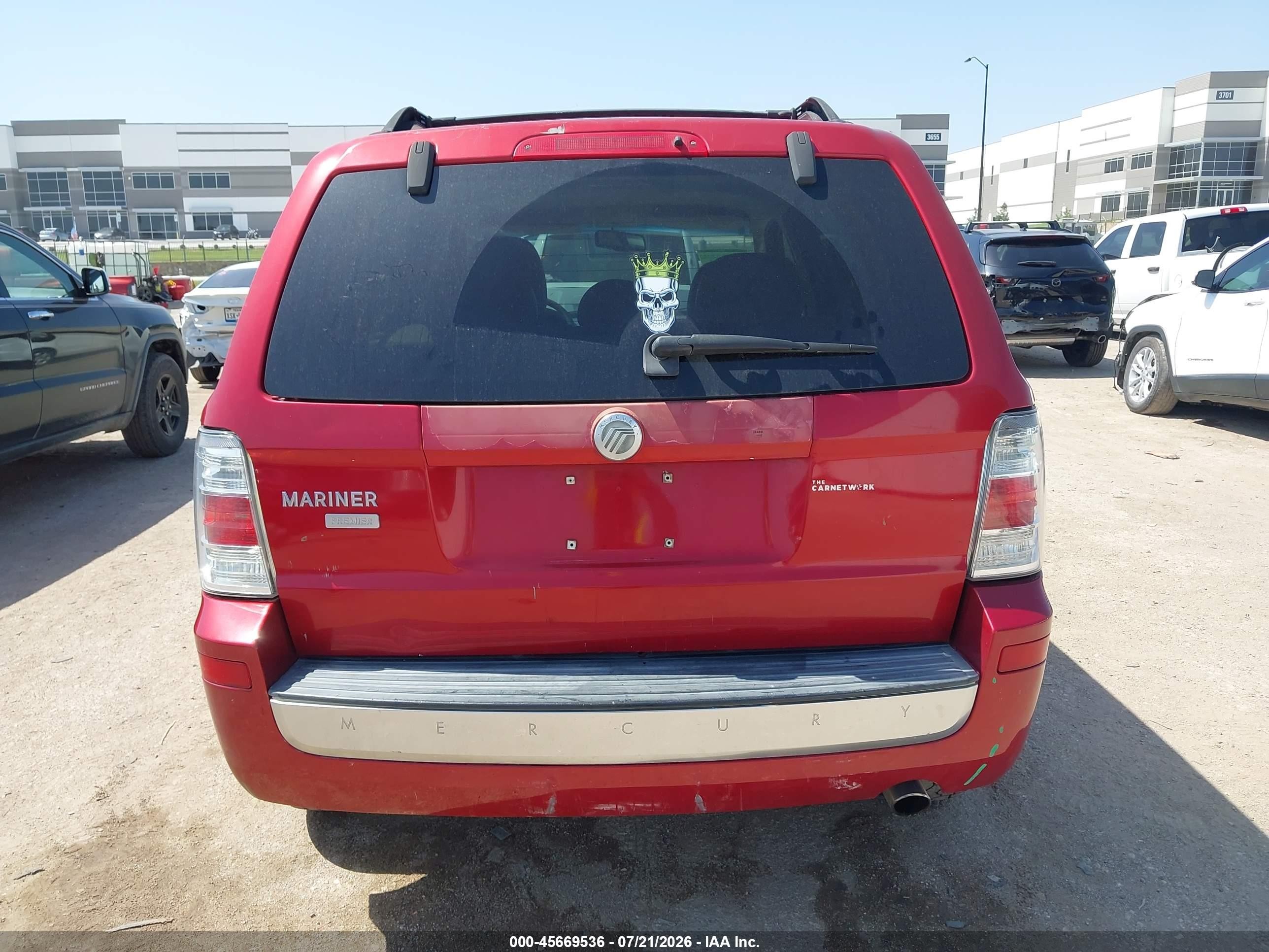 2009 Mercury Mariner Premier Красный vin: 4M2CU87729KJ05654