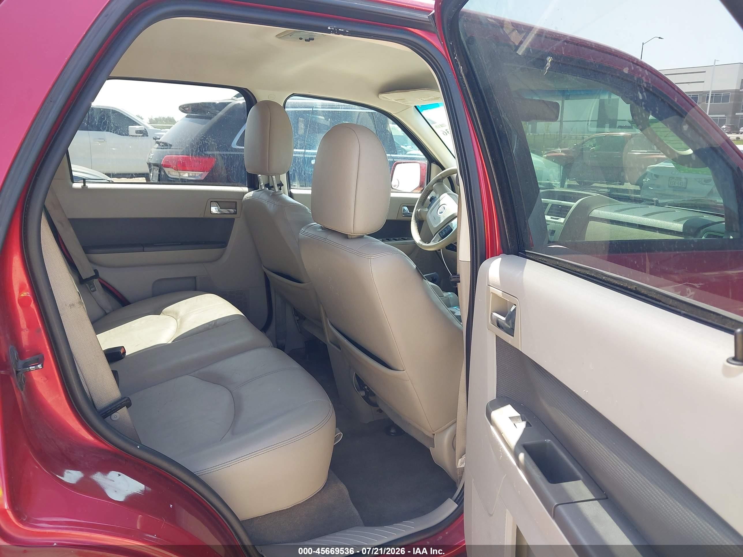 2009 Mercury Mariner Premier Красный vin: 4M2CU87729KJ05654
