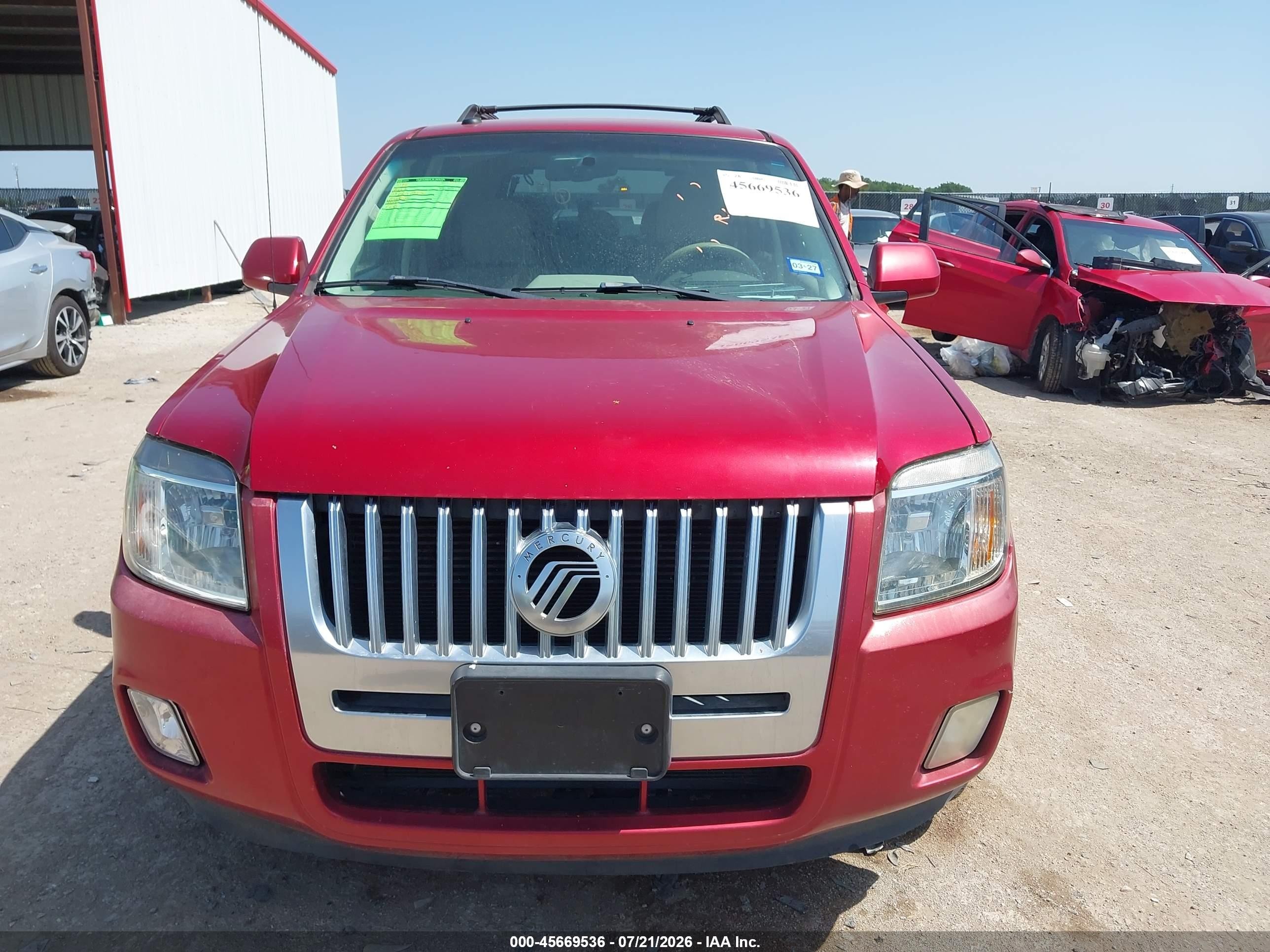 2009 Mercury Mariner Premier Красный vin: 4M2CU87729KJ05654