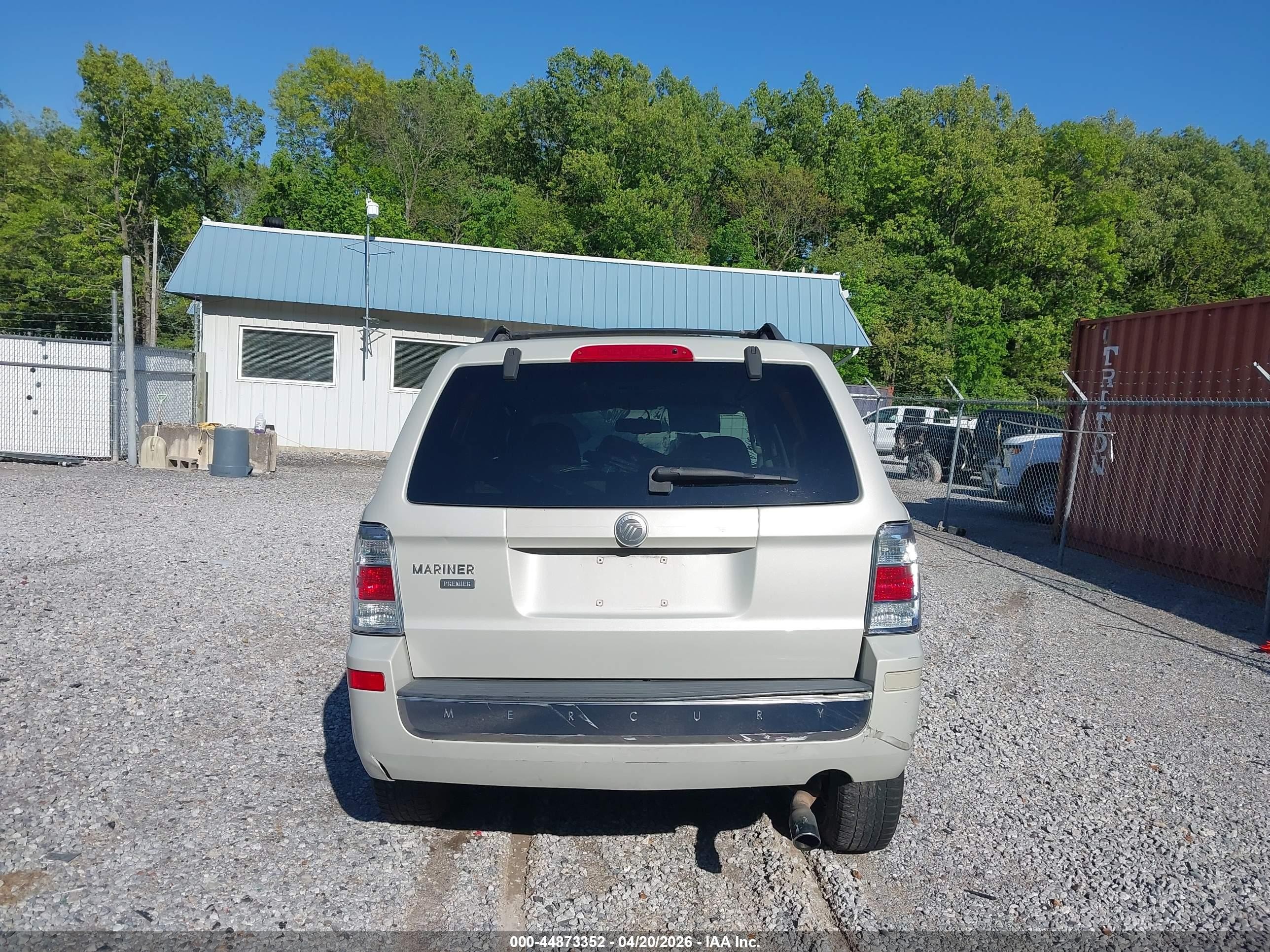 2009 Mercury Mariner Premier Cream vin: 4M2CU87759KJ06488