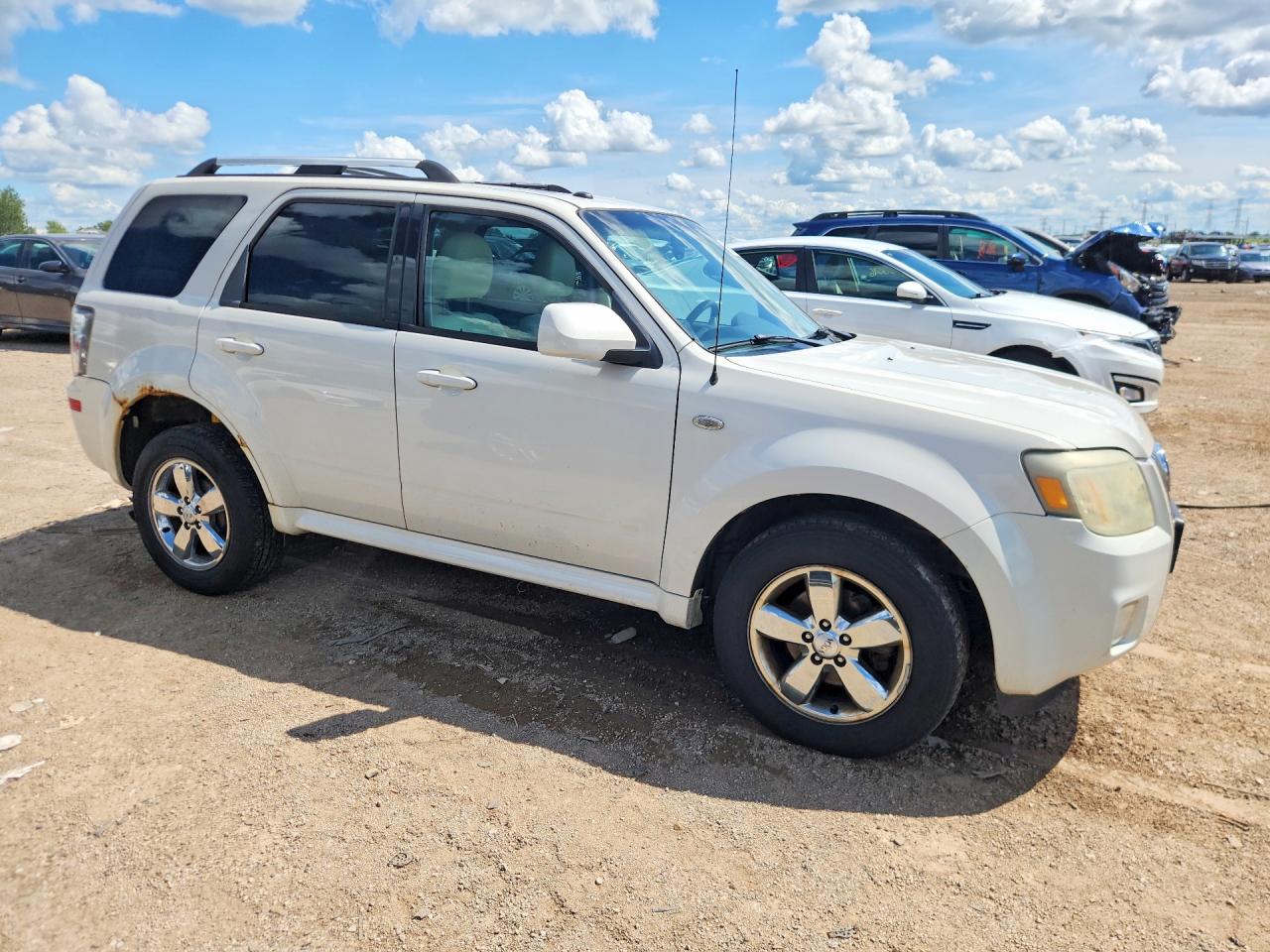 2009 Mercury Mariner Premier White vin: 4M2CU87G19KJ07203