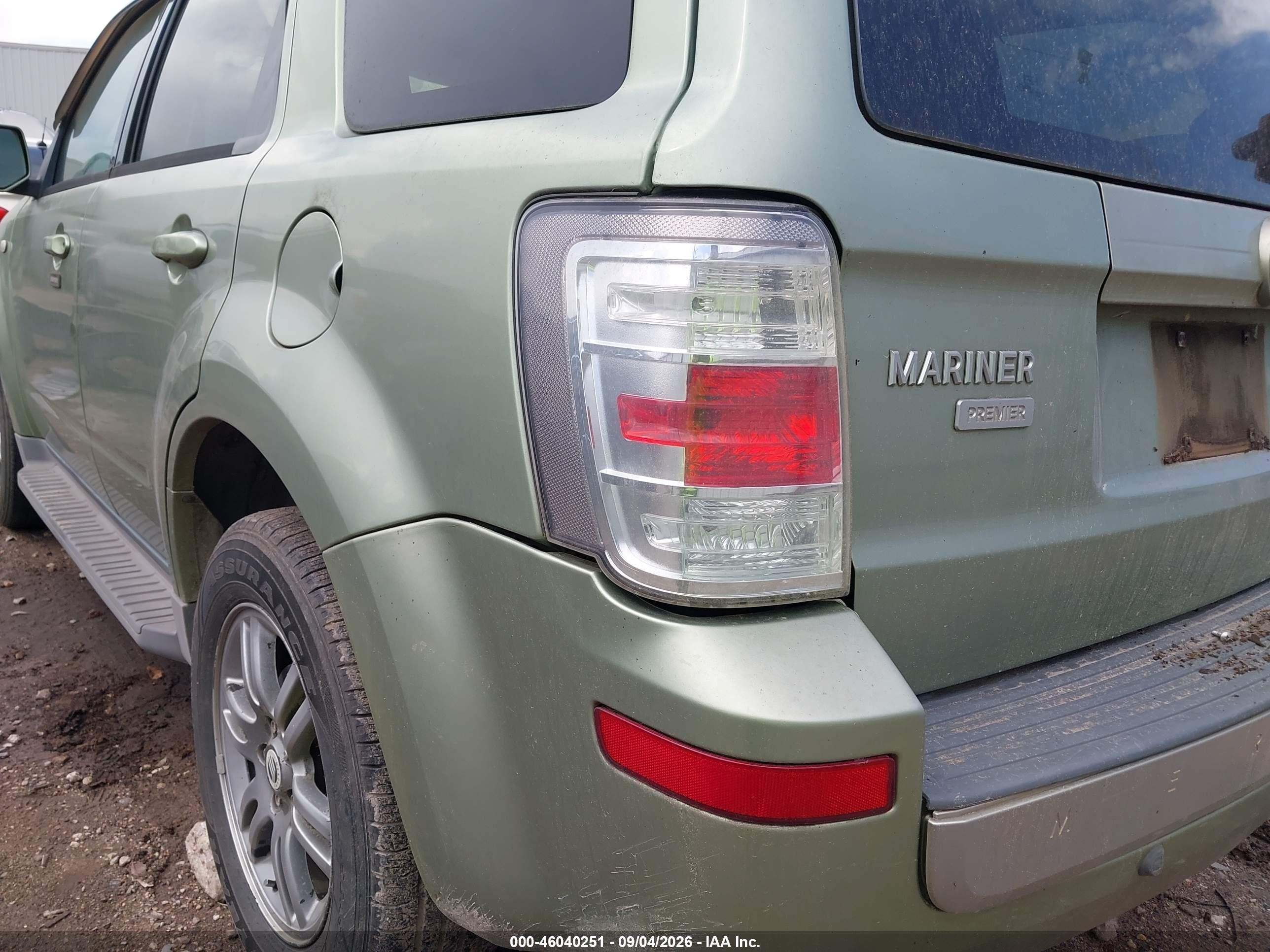 2009 Mercury Mariner Premier V6 Green vin: 4M2CU87G19KJ07301