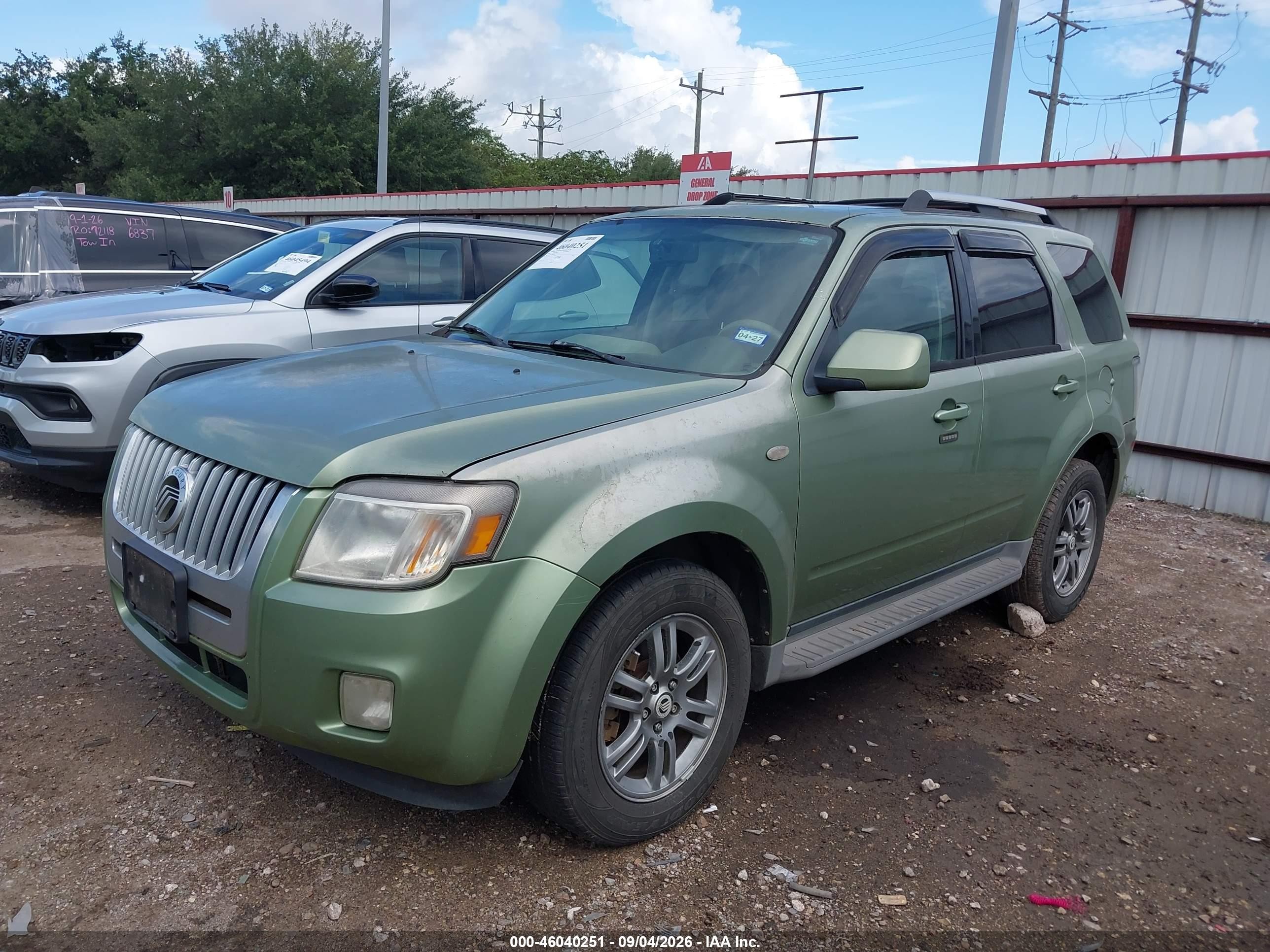 2009 Mercury Mariner Premier V6 Green vin: 4M2CU87G19KJ07301