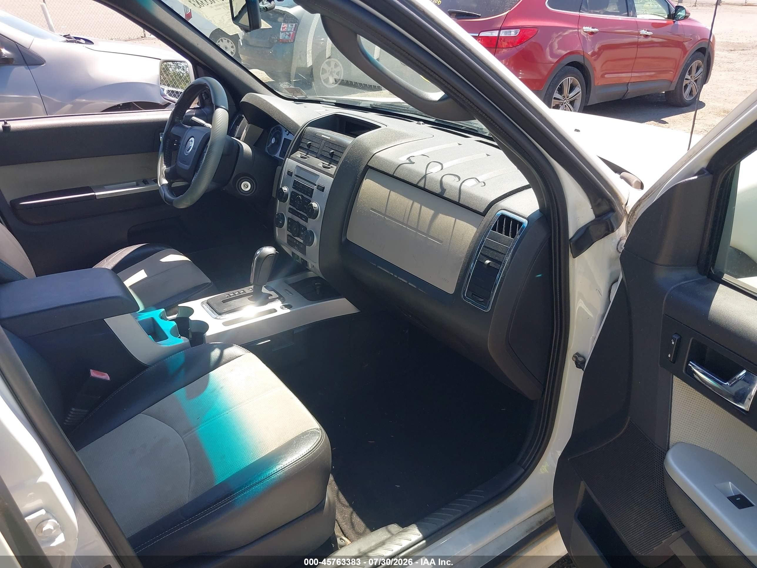 2009 Mercury Mariner Premier V6 White vin: 4M2CU87G29KJ04391