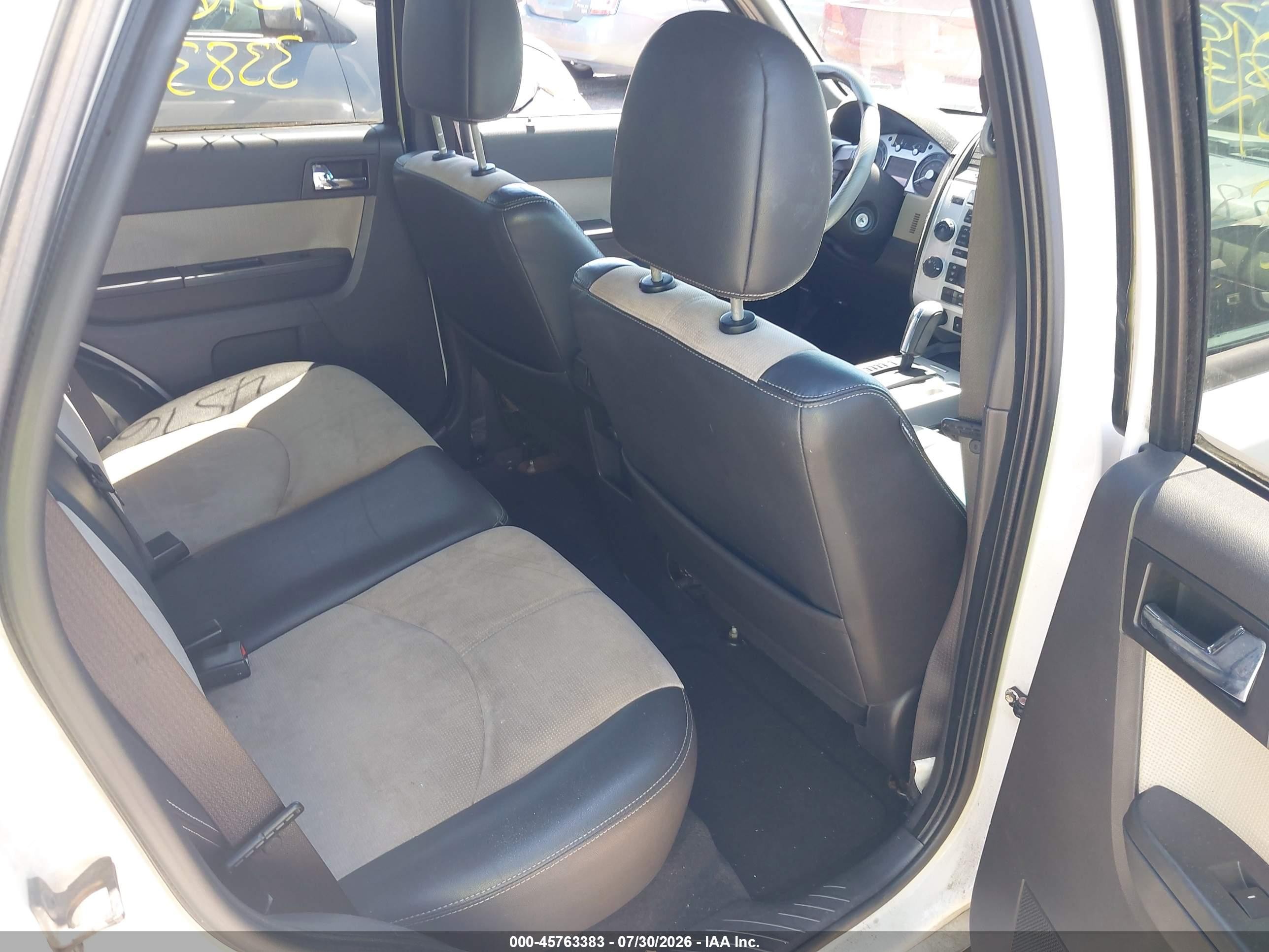 2009 Mercury Mariner Premier V6 White vin: 4M2CU87G29KJ04391