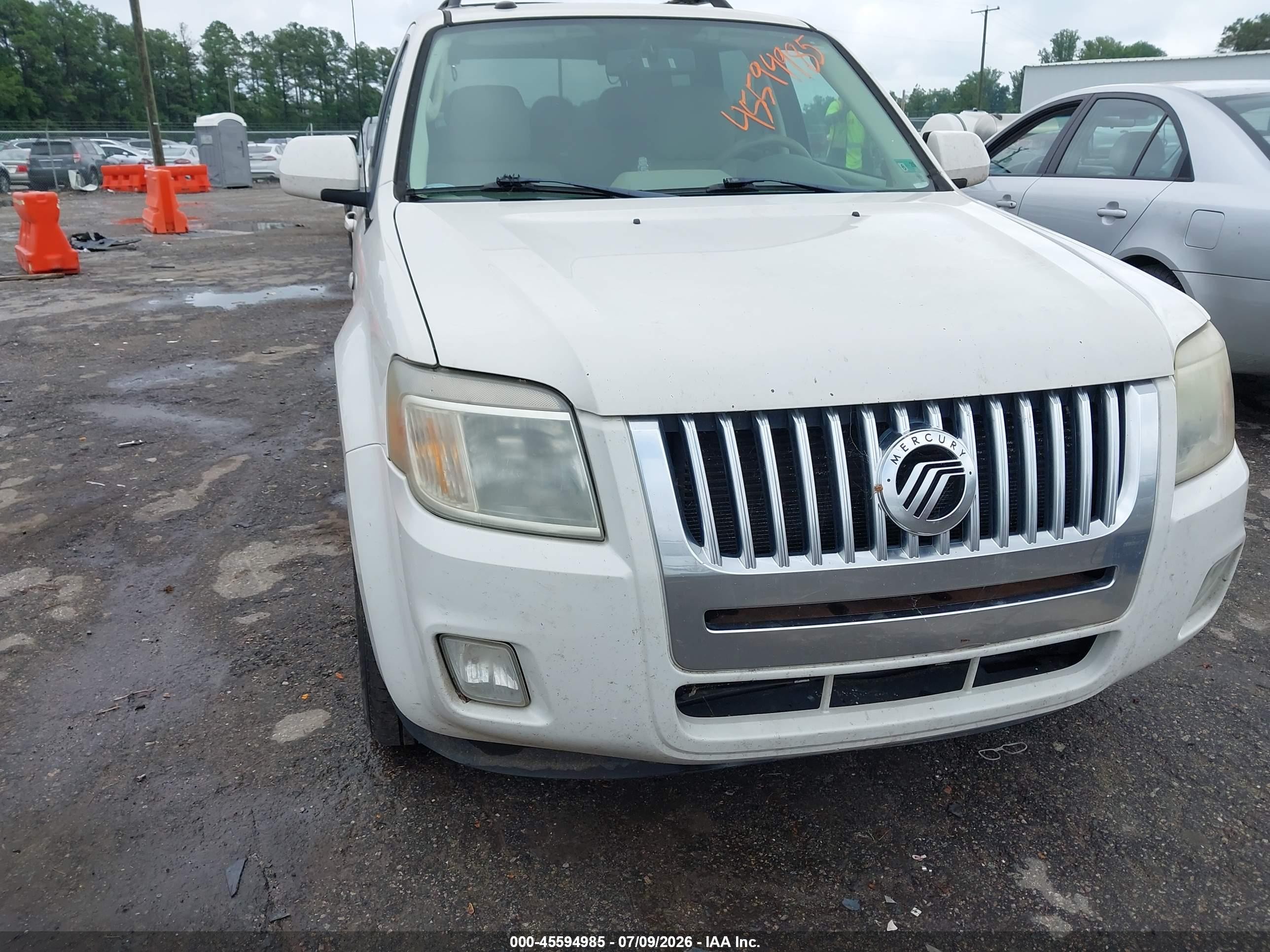 2009 Mercury Mariner Premier V6 White vin: 4M2CU87G29KJ16752