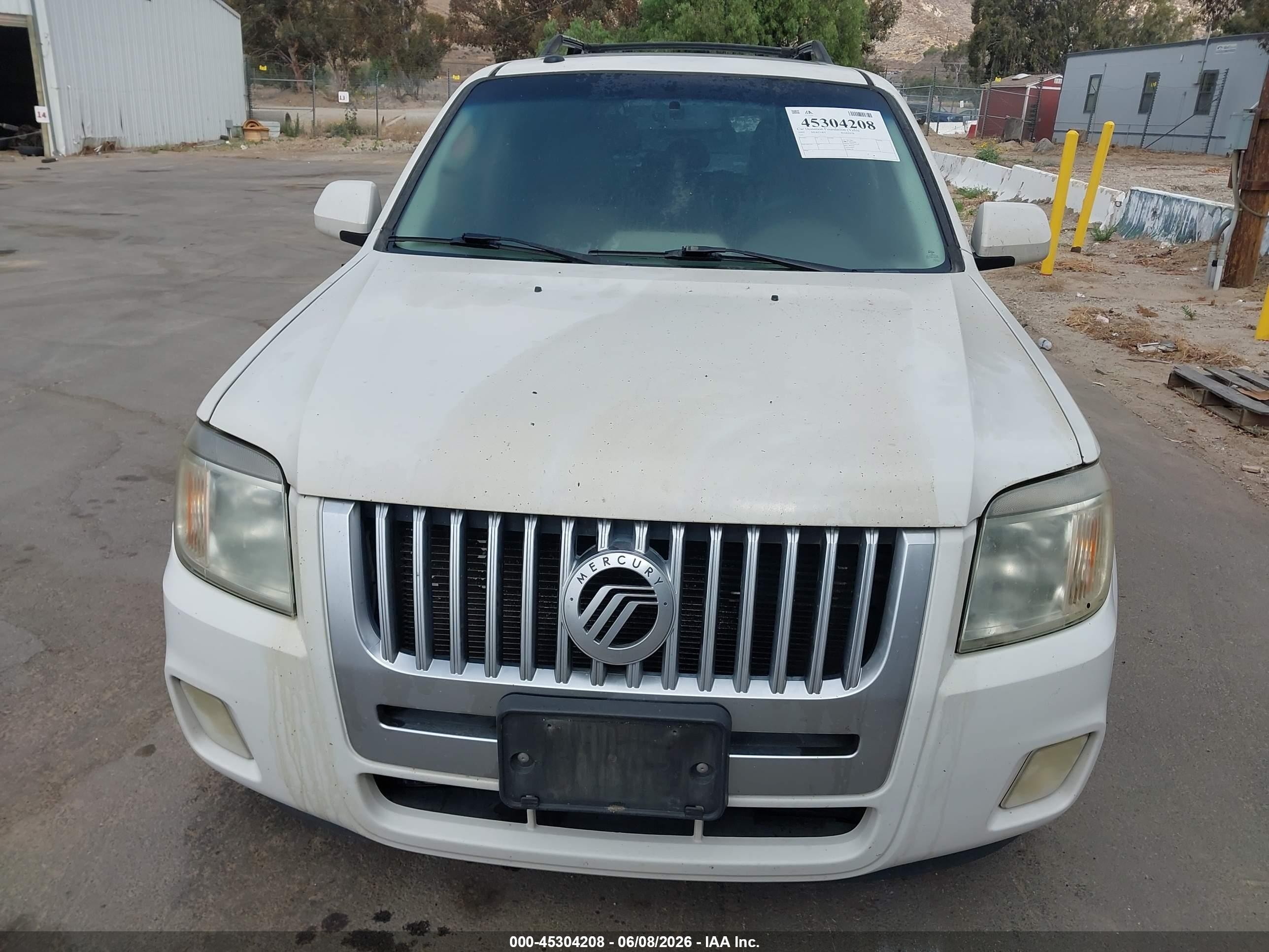 2009 Mercury Mariner Premier V6 White vin: 4M2CU87G69KJ04071