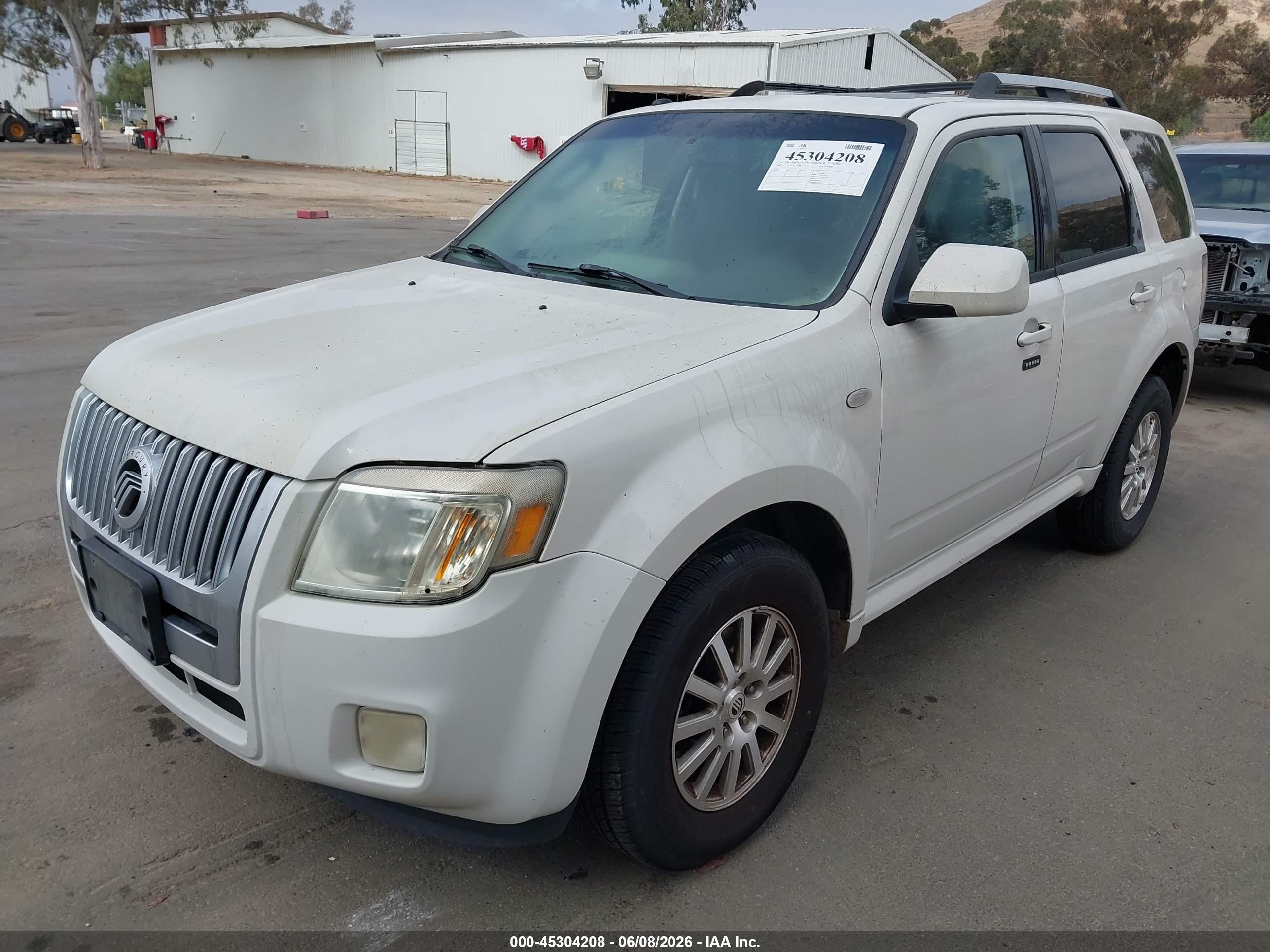 2009 Mercury Mariner Premier V6 White vin: 4M2CU87G69KJ04071