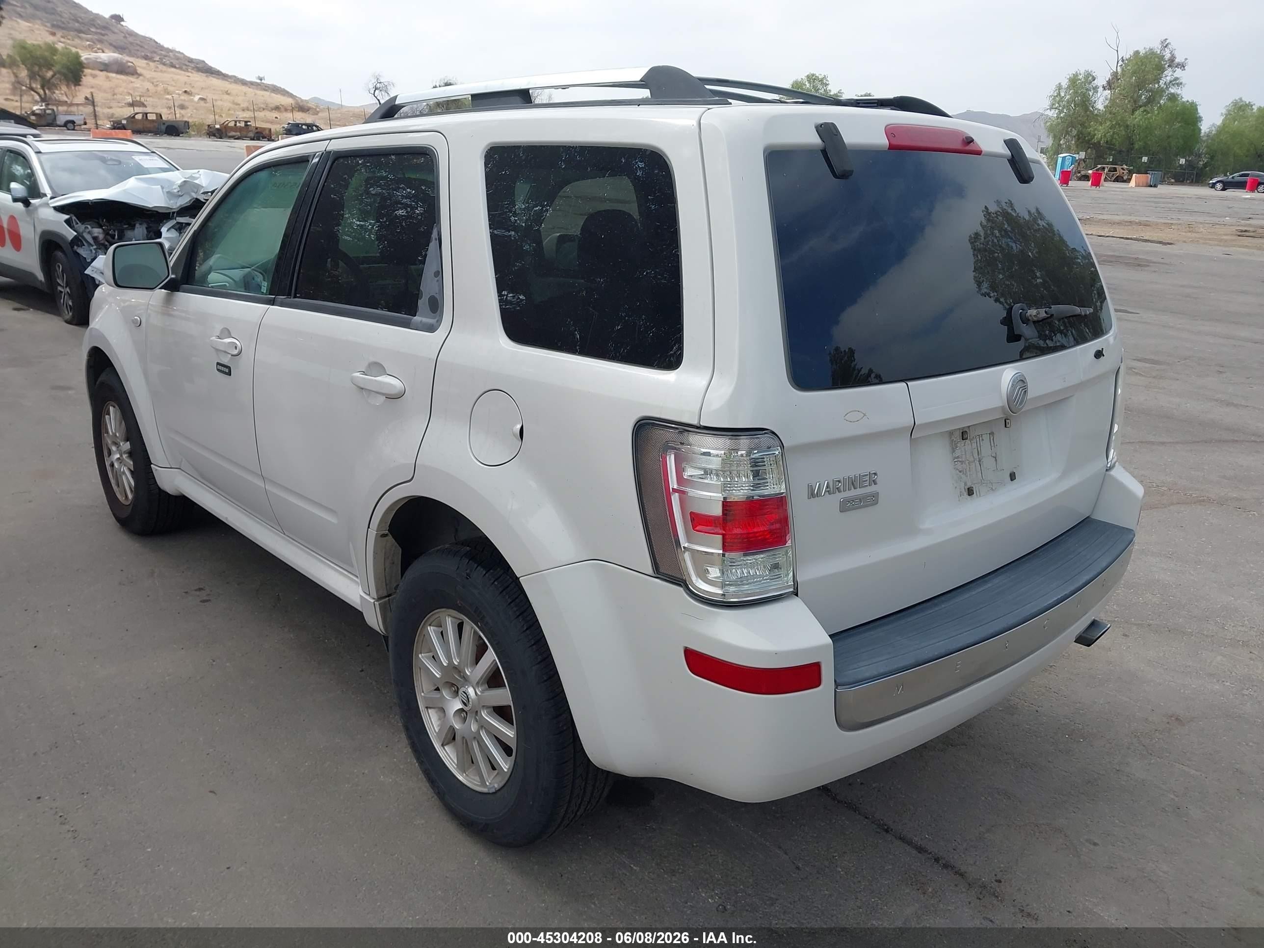 2009 Mercury Mariner Premier V6 White vin: 4M2CU87G69KJ04071