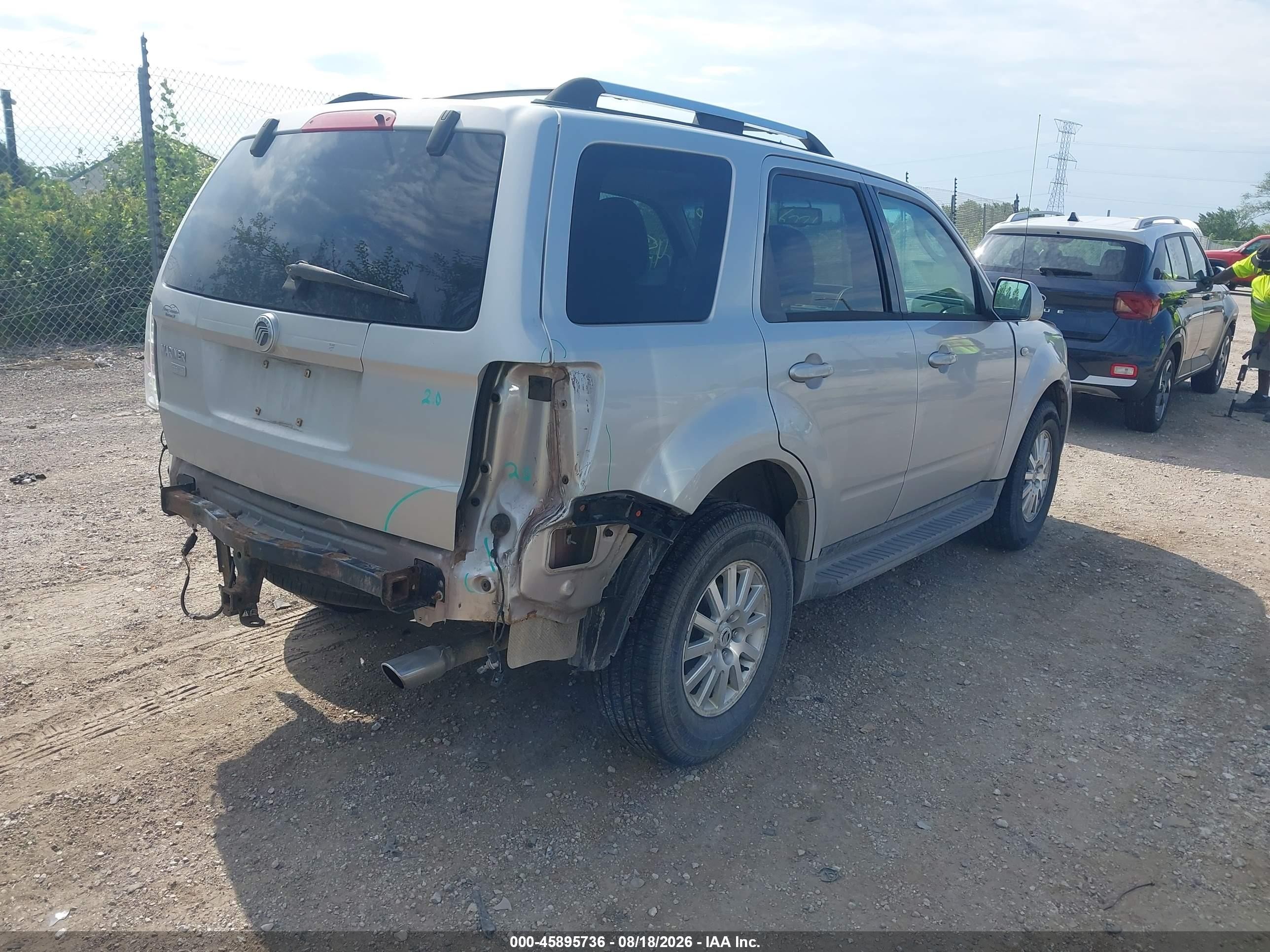 2009 Mercury Mariner Premier V6 Silver vin: 4M2CU87G79KJ04516