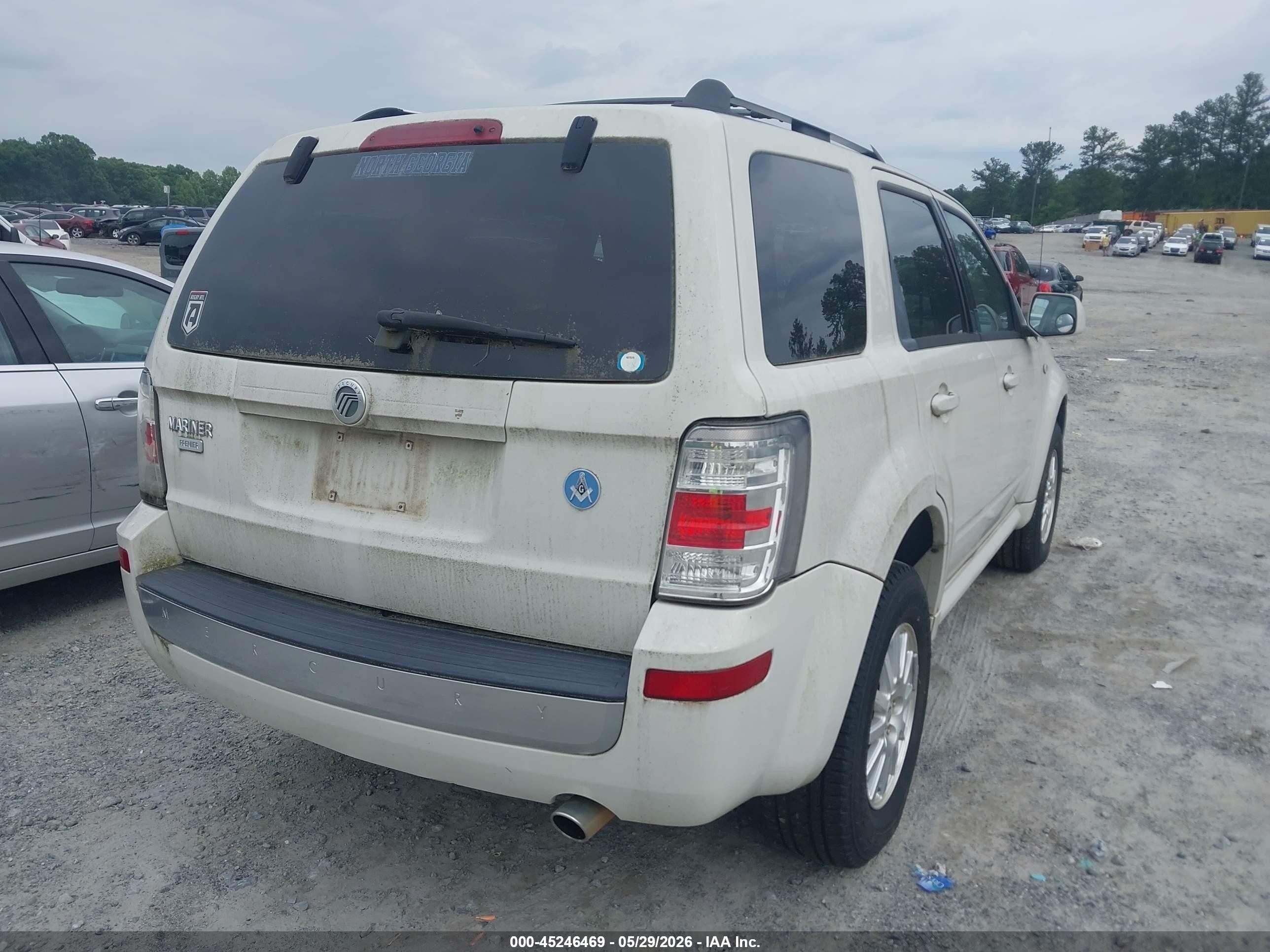 2009 Mercury Mariner Premier V6 White vin: 4M2CU87G89KJ20434