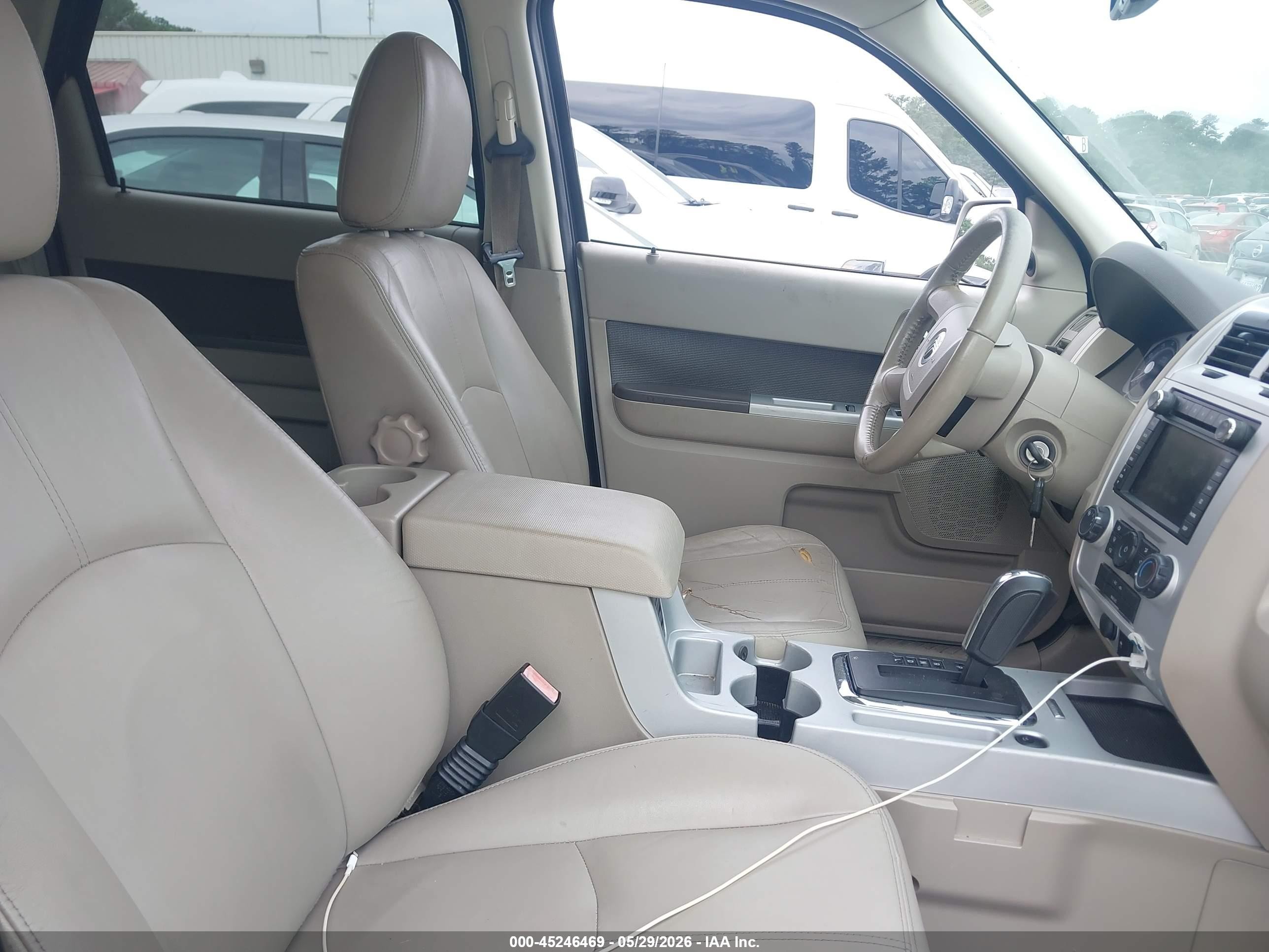 2009 Mercury Mariner Premier V6 White vin: 4M2CU87G89KJ20434