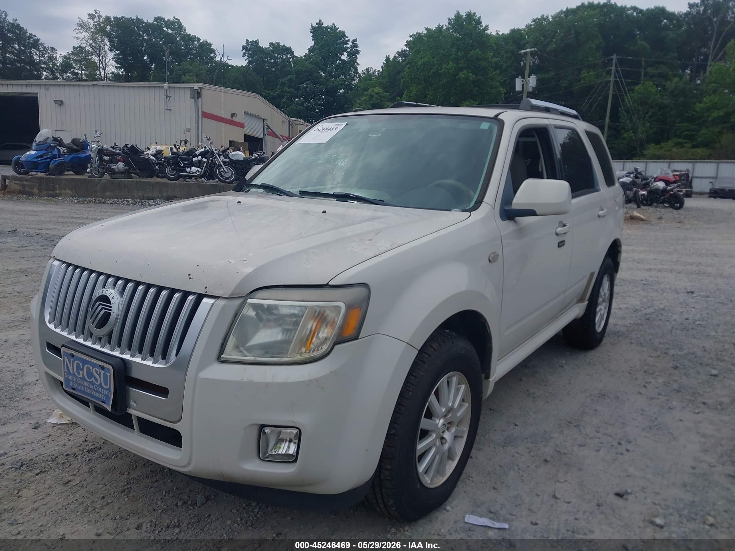 2009 Mercury Mariner Premier V6 White vin: 4M2CU87G89KJ20434