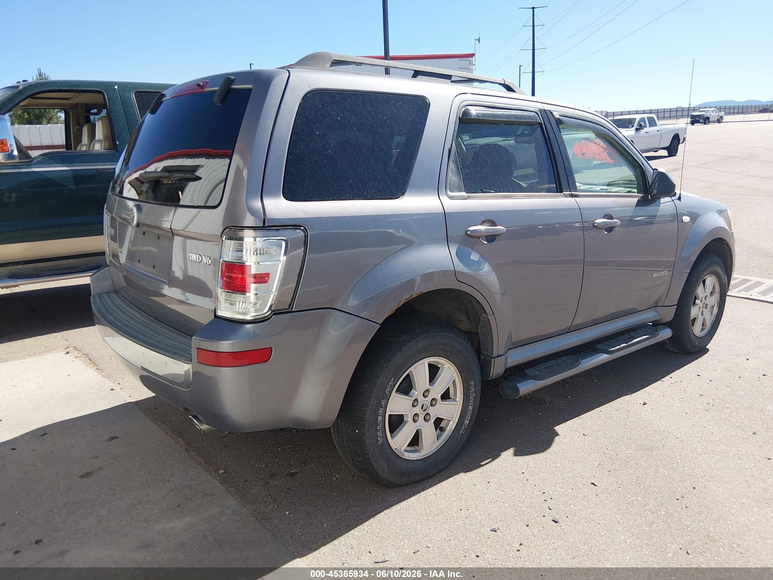 2008 Mercury Mariner V6 Silver vin: 4M2CU91108KJ05922