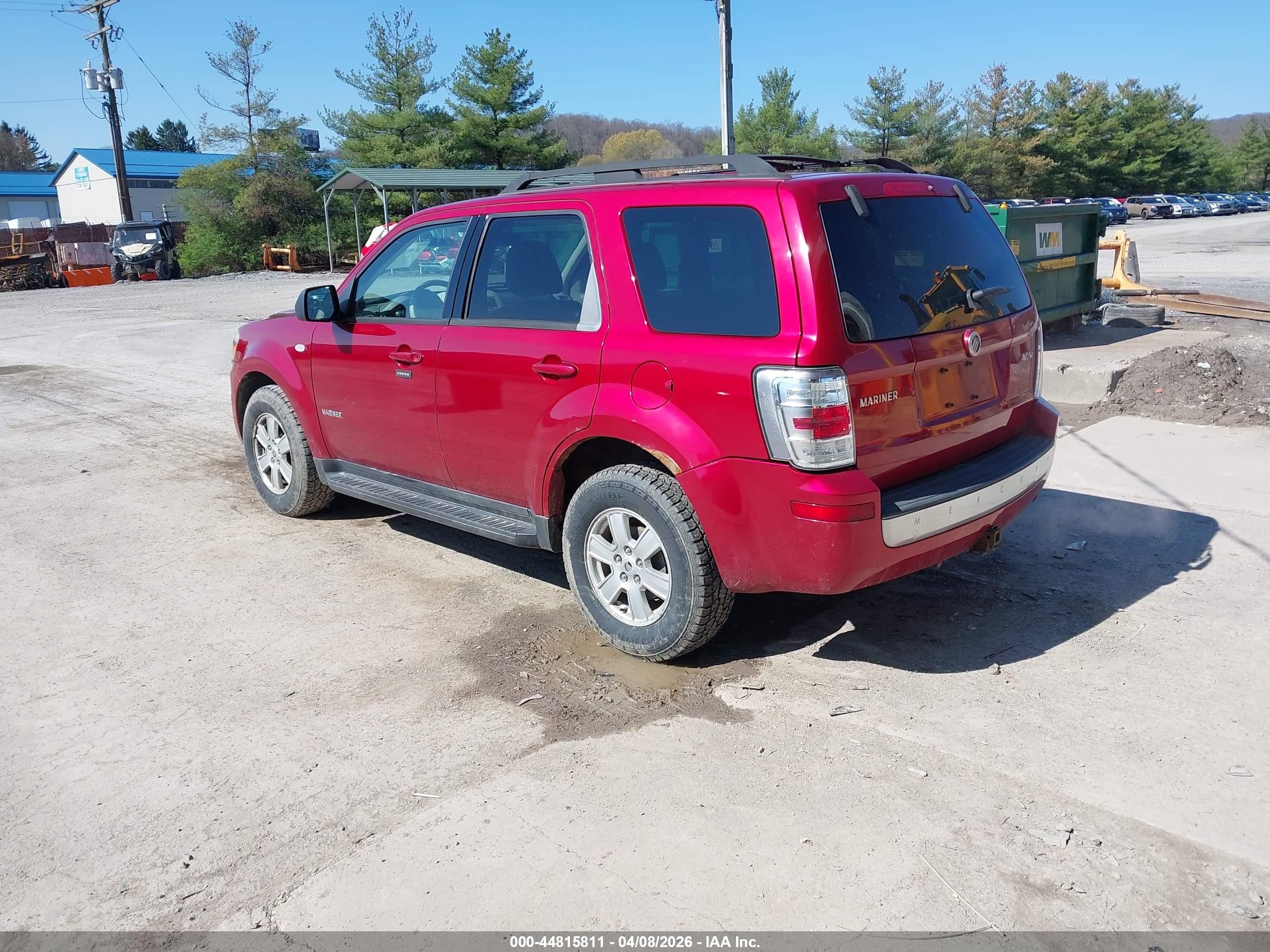 2008 Mercury Mariner V6 Red vin: 4M2CU91128KJ18607
