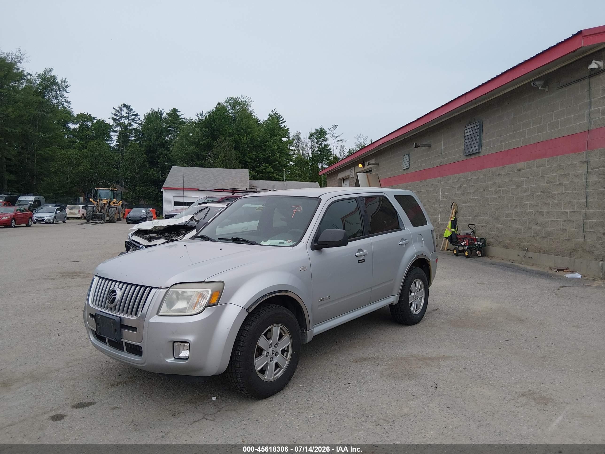 2008 Mercury Mariner V6 Silver vin: 4M2CU91158KJ36941