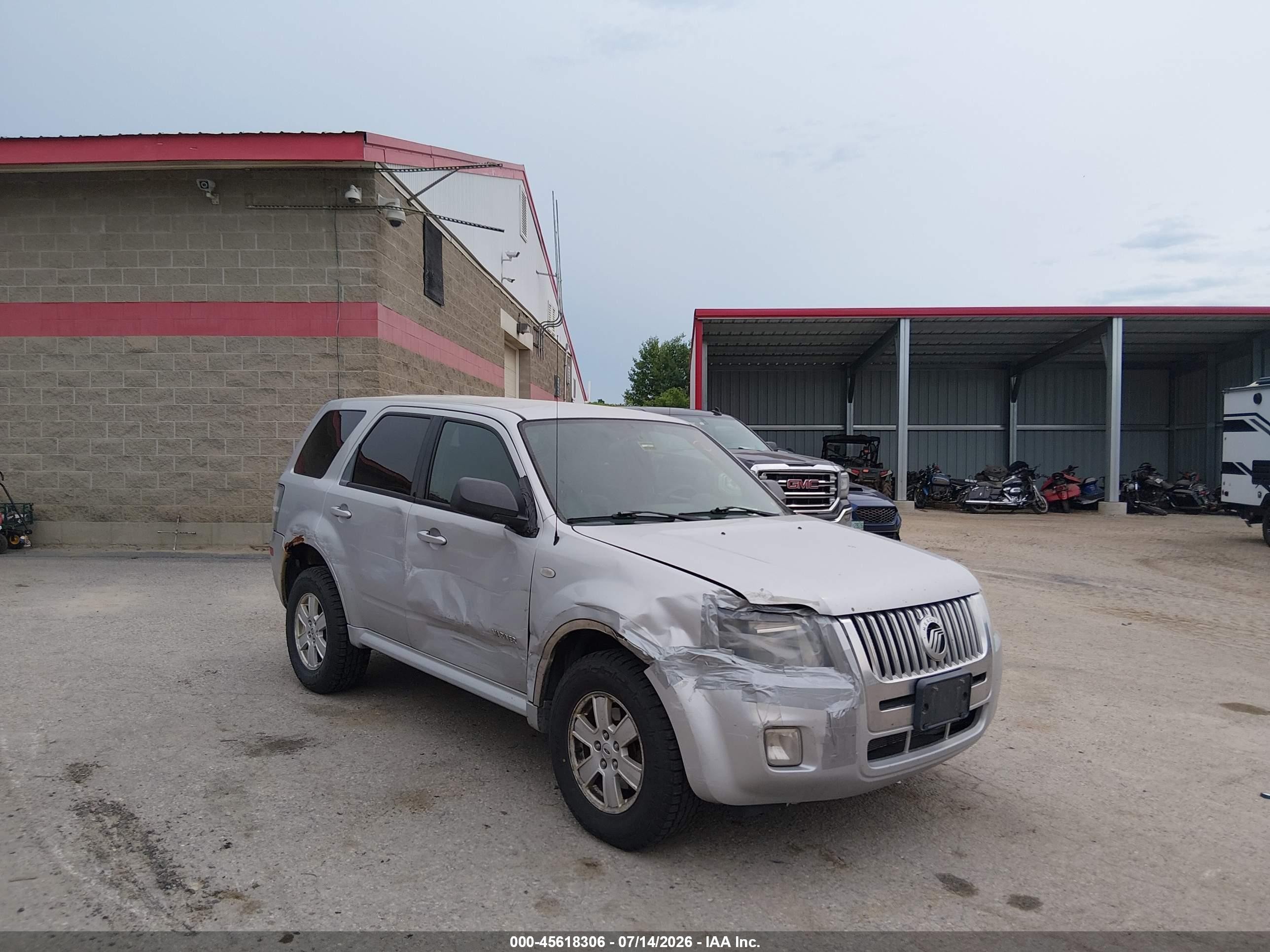 2008 Mercury Mariner V6 Silver vin: 4M2CU91158KJ36941