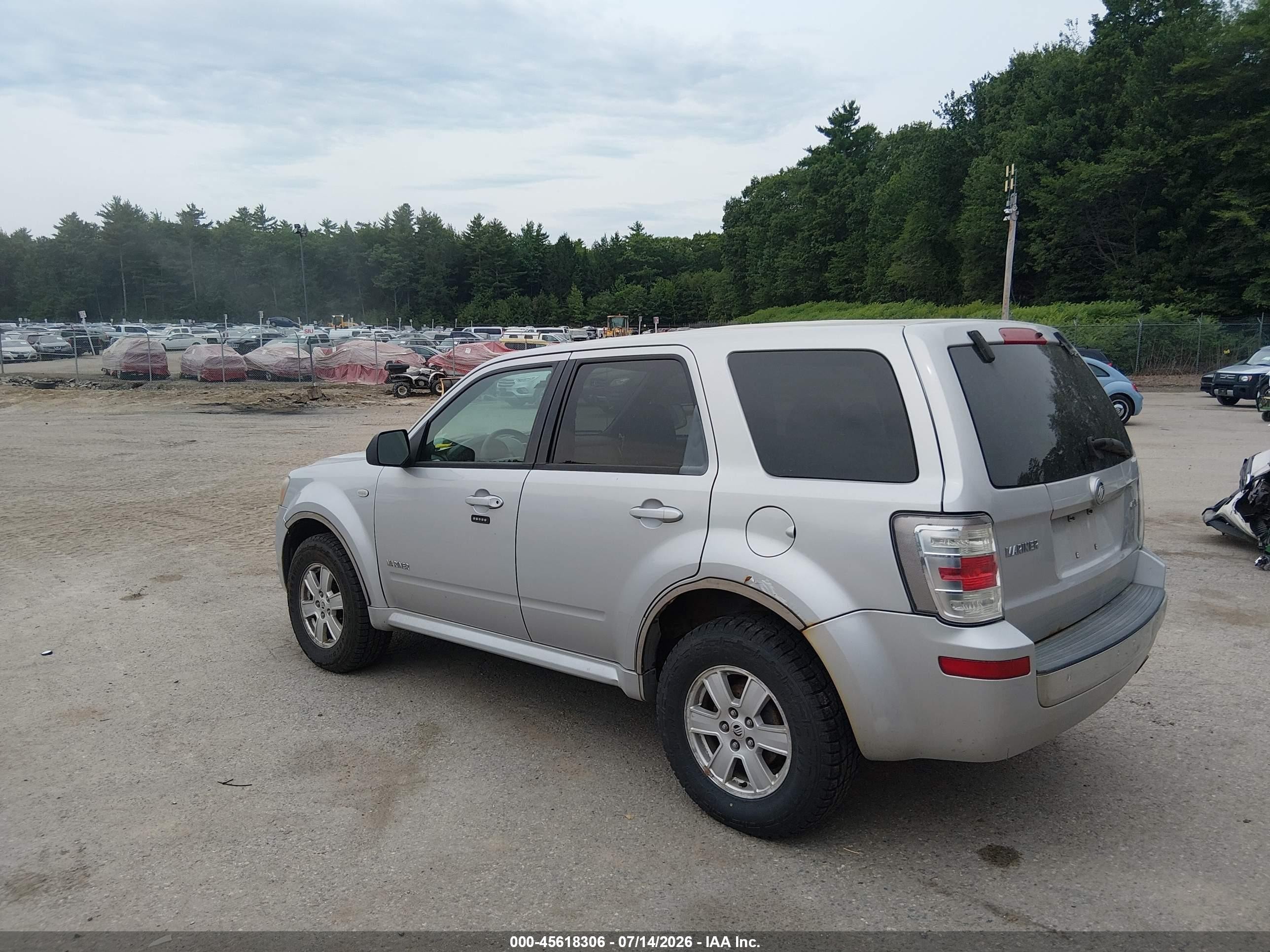2008 Mercury Mariner V6 Silver vin: 4M2CU91158KJ36941