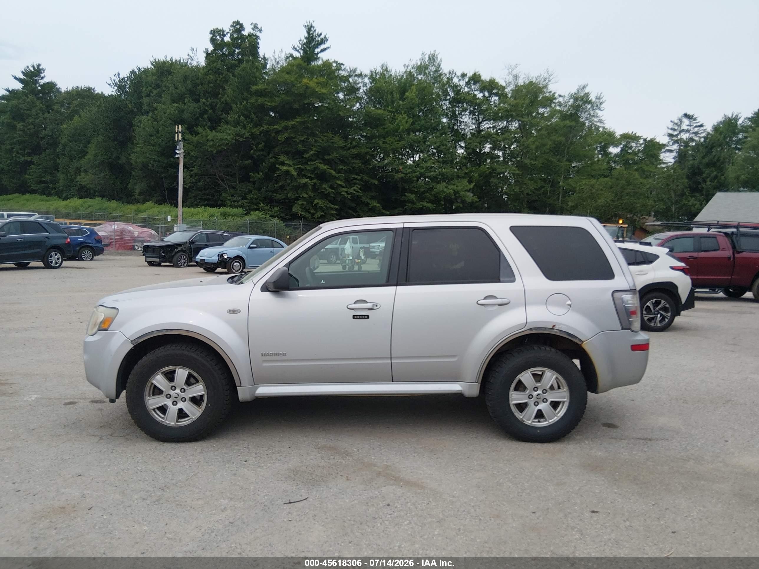 2008 Mercury Mariner V6 Silver vin: 4M2CU91158KJ36941